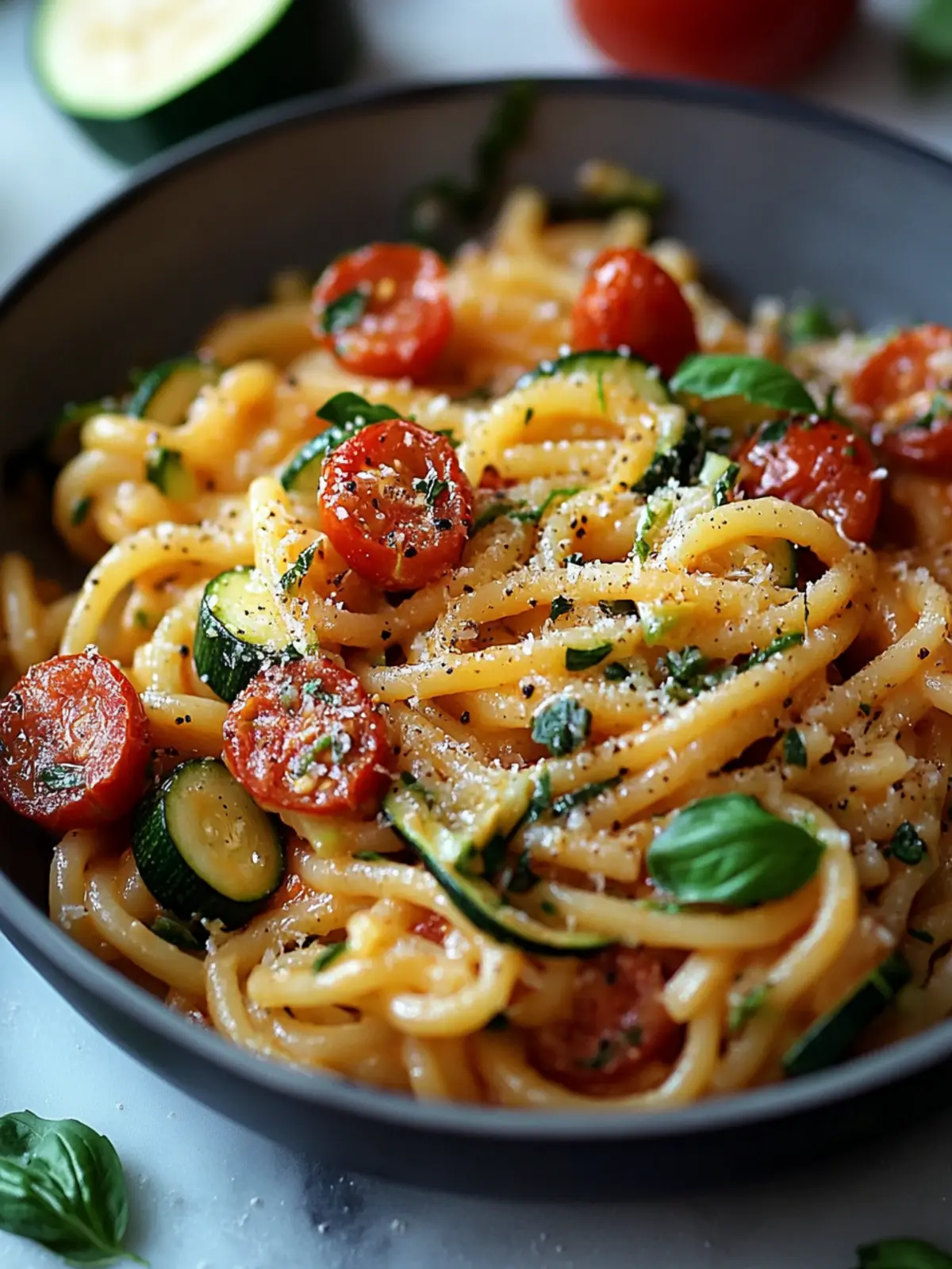 Savory Tomato Zucchini Pasta Ready in Just 30 Minutes 2 Tomato Zucchini Pasta