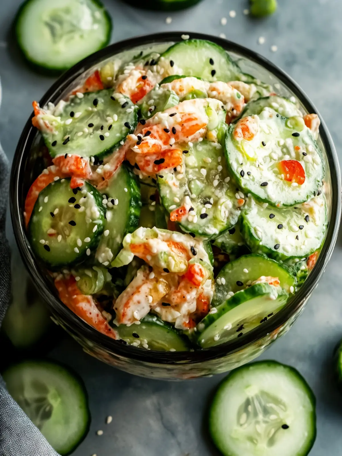 Easy California Roll Cucumber Salad for a Refreshing Summer Bite 3 Easy California Roll Cucumber Salad