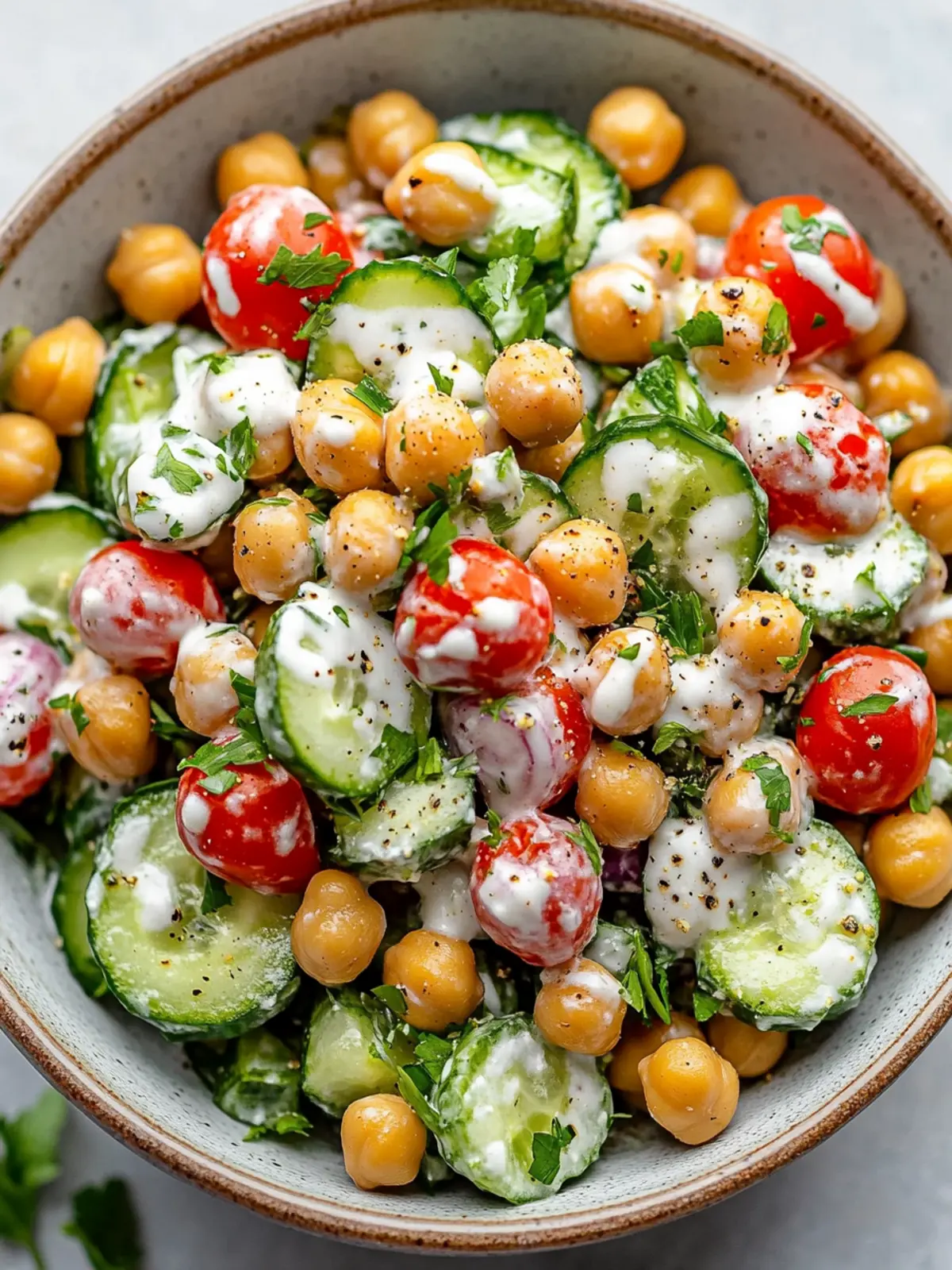 Crispy Cucumber Chickpea Ranch Salad for a Fresh Twist 5 Crispy Cucumber Chickpea Ranch Salad