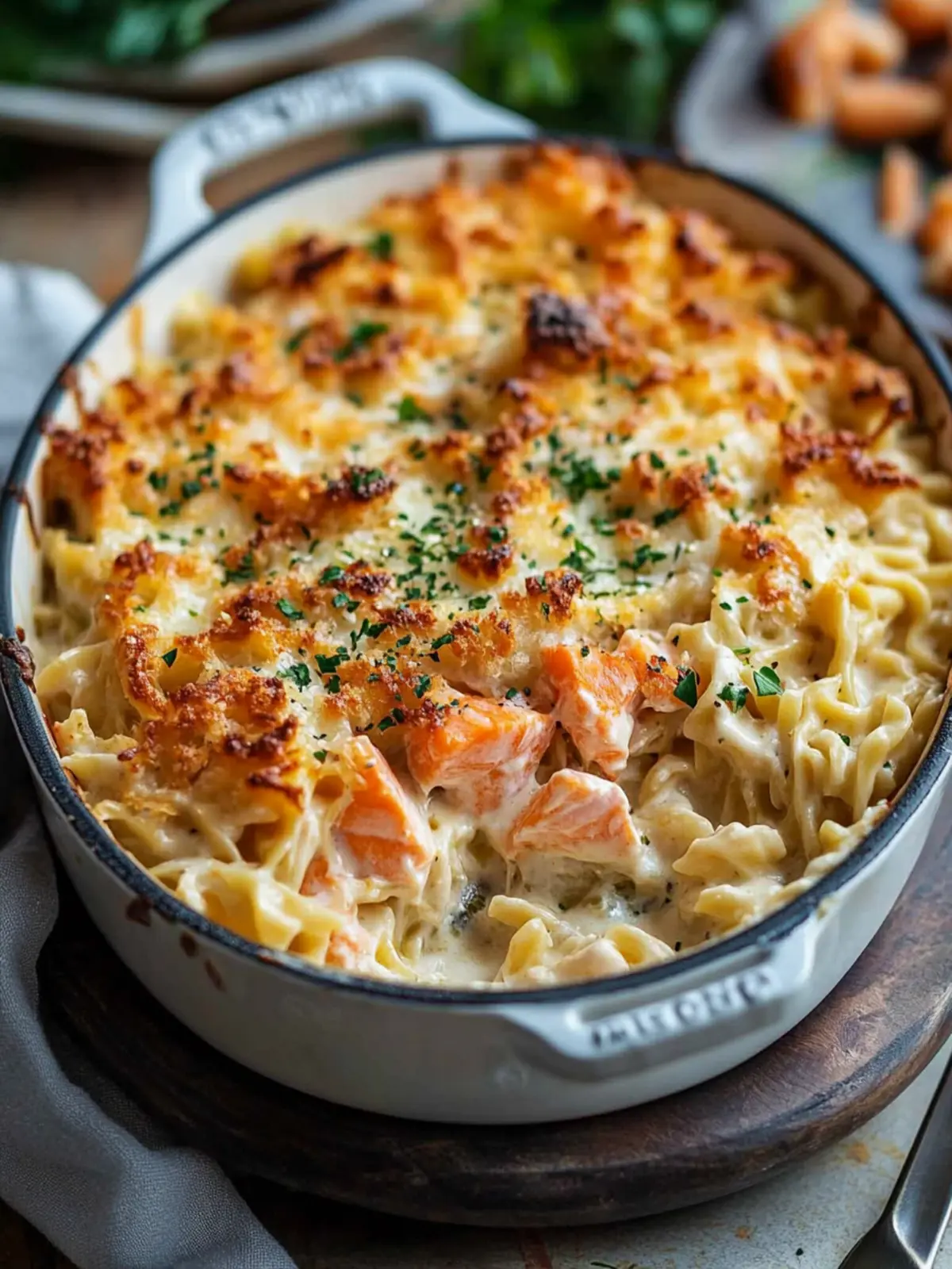 Cheesy Salmon Noodle Casserole: Quick Comfort for Busy Nights 3 Cheesy Salmon Noodle Casserole