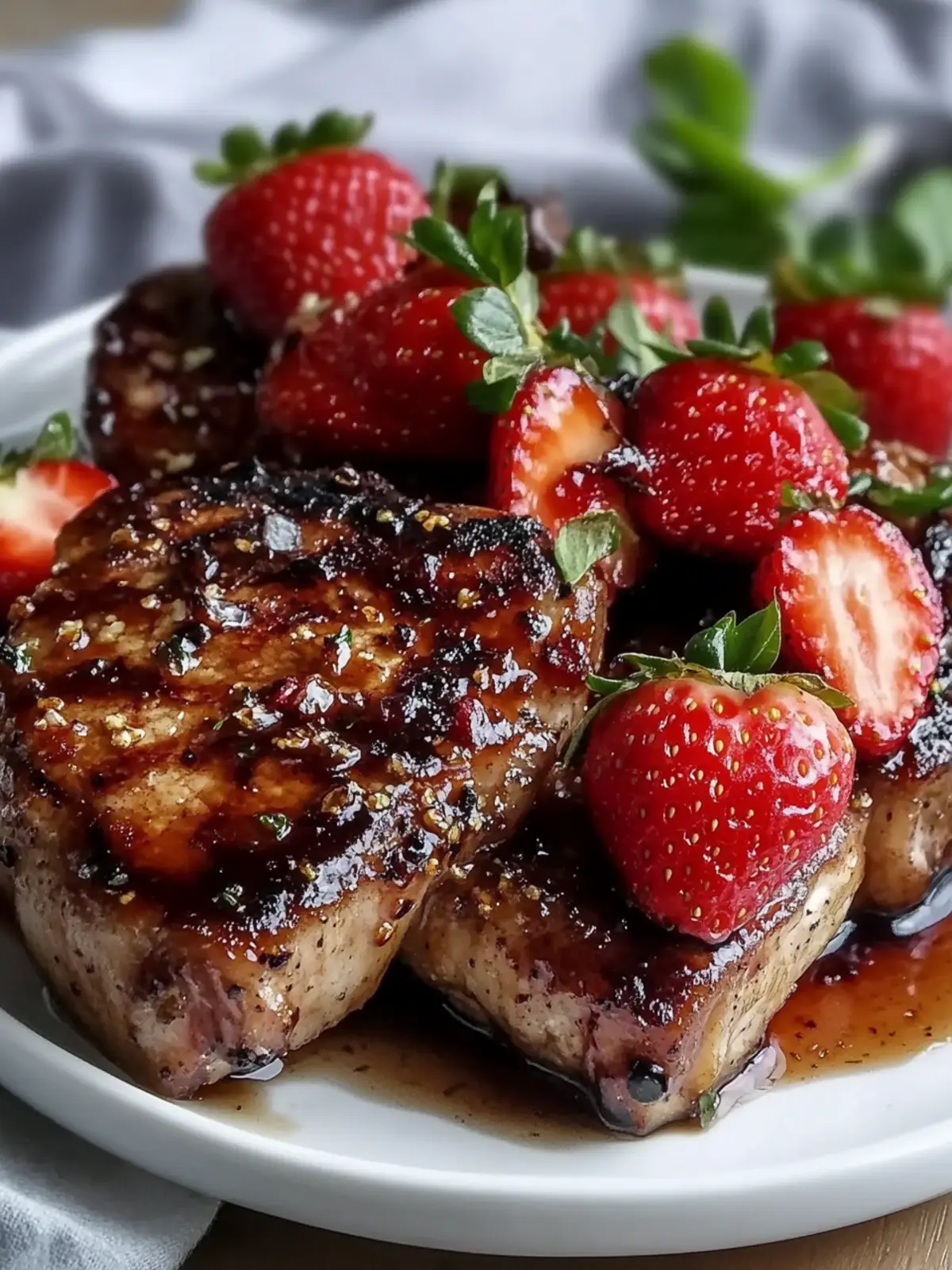 Strawberry Balsamic Pork Chops for an Unforgettable Dinner 4 Strawberry Balsamic Pork Chops