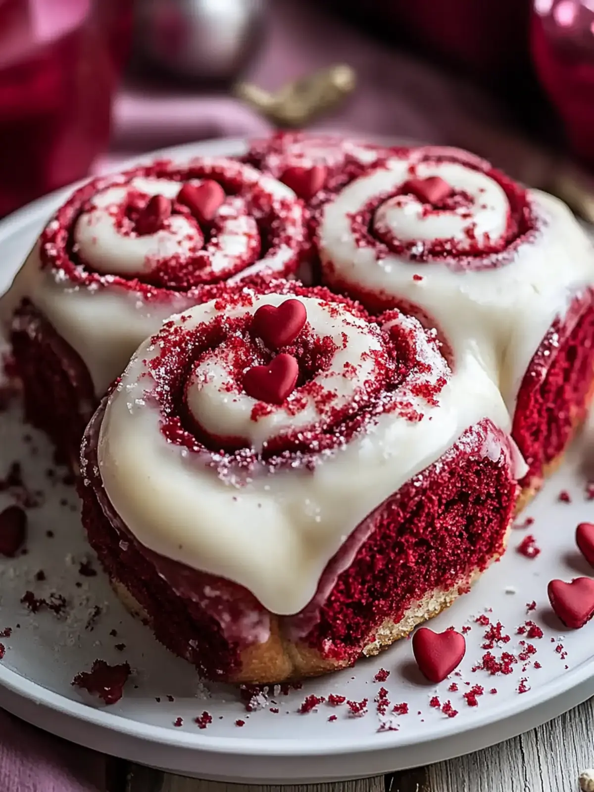 Red Velvet Valentine’s Day Cinnamon Rolls You’ll Adore 3 Red Velvet Valentine’s Day Cinnamon Rolls