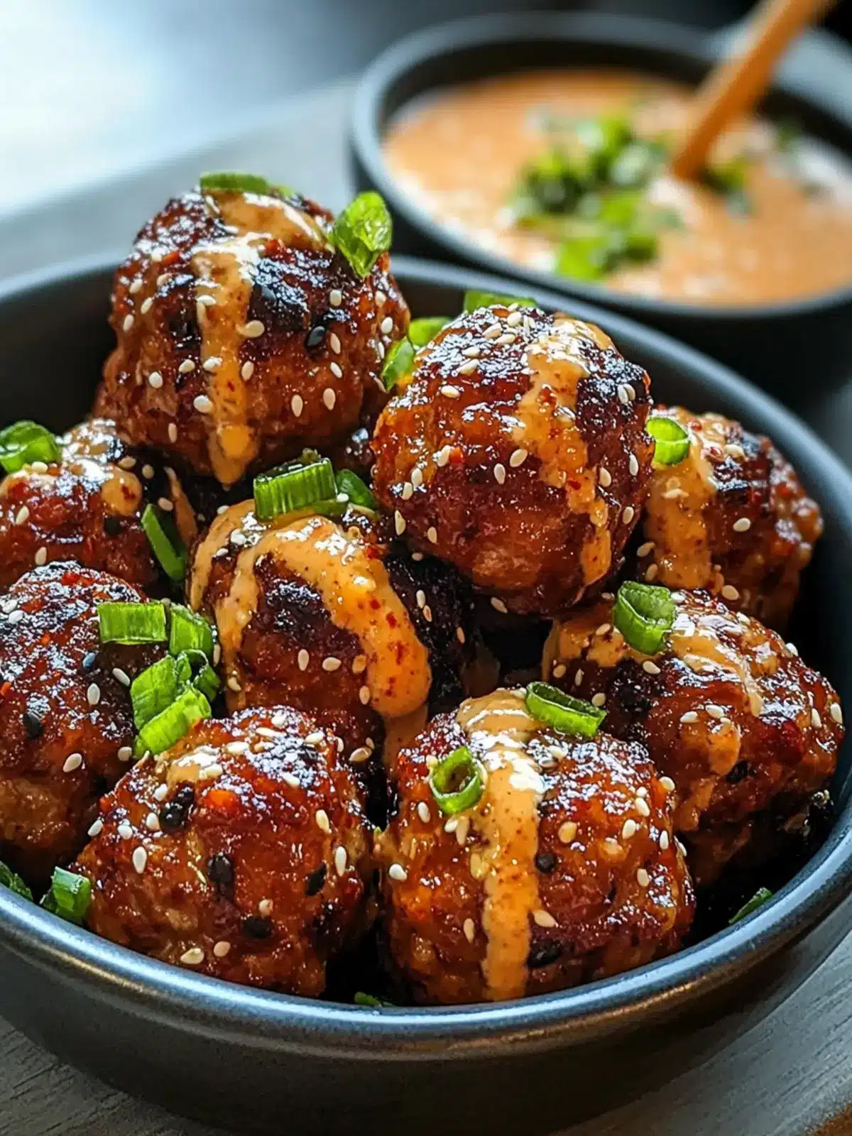 Korean BBQ Meatballs with Spicy Mayo Dip: Bold Flavor Awaits 5 Korean BBQ Meatballs with Spicy Mayo Dip