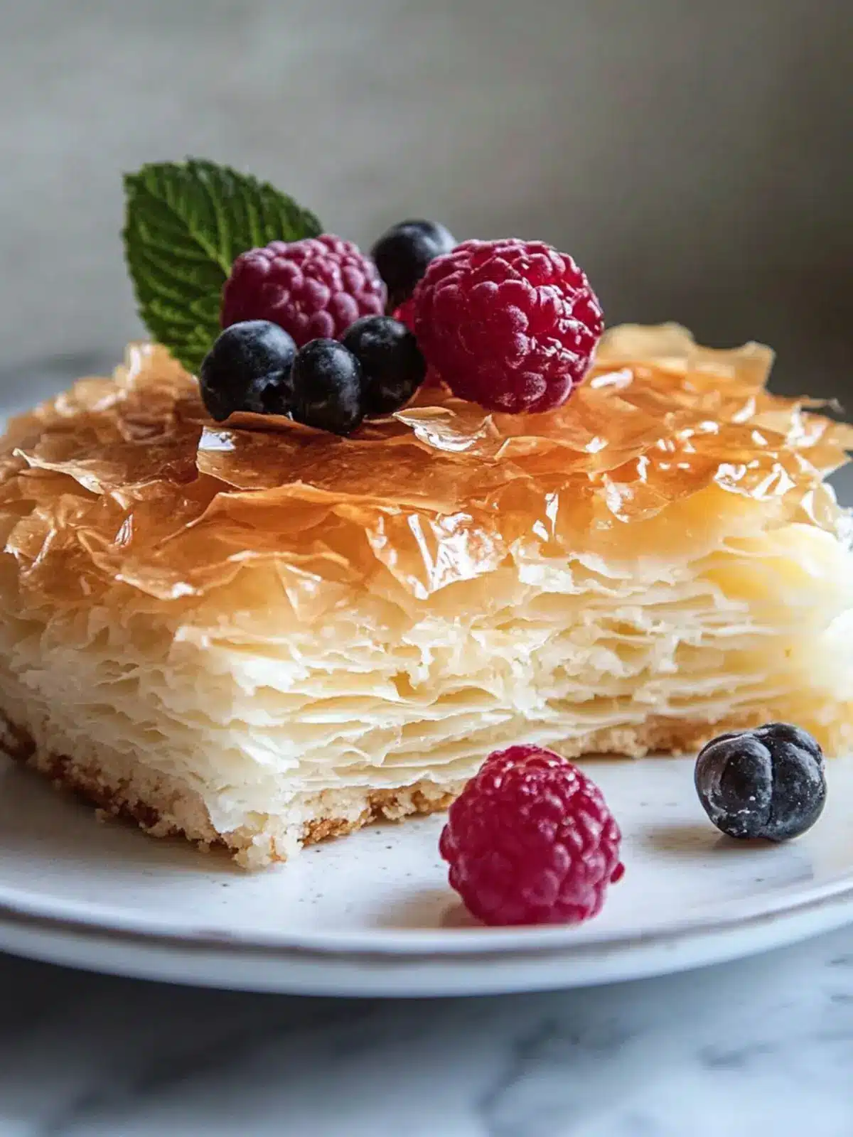 Crispy Phyllo Crinkle Cake with Sweet Lemon-Vanilla Drizzle 5 Phyllo Crinkle Cake