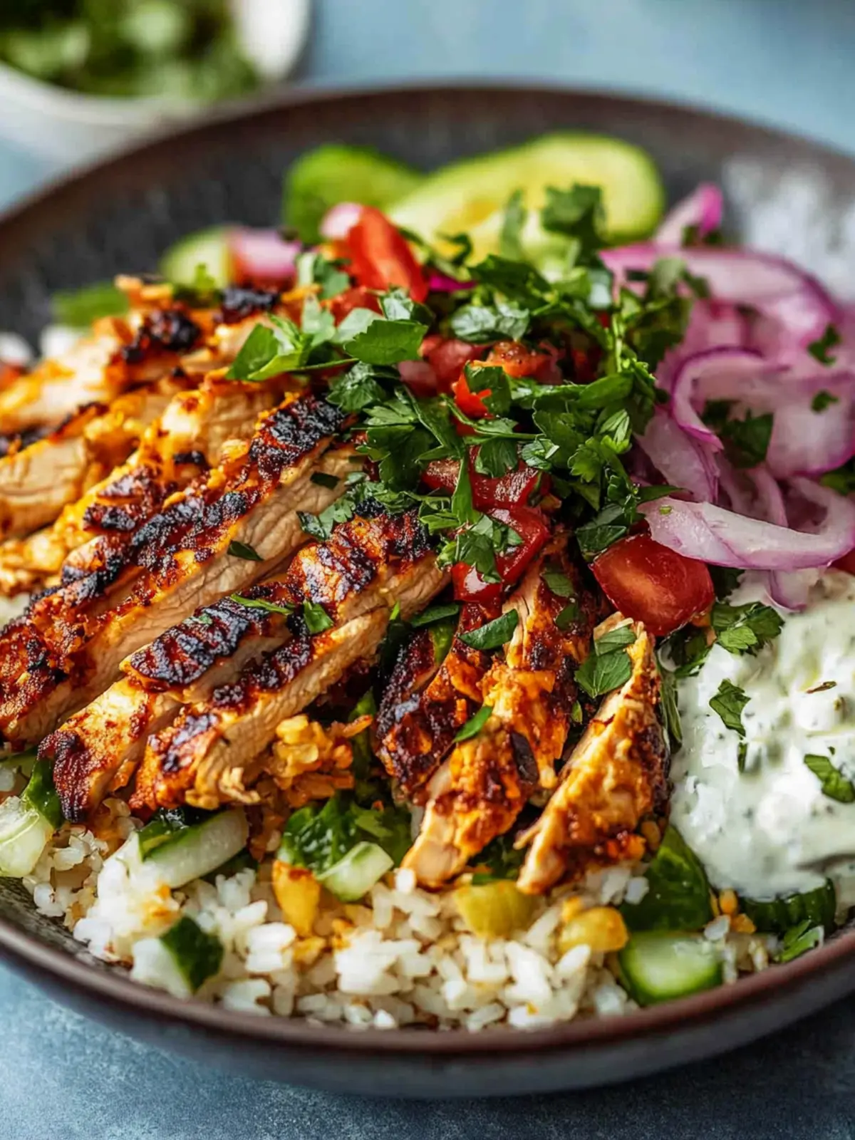 Chicken Shawarma Crispy Rice Salad – Quick & Easy Dinner Delight 2 Chicken Shawarma Crispy Rice Salad – Easy Middle Eastern Dinner Recipe