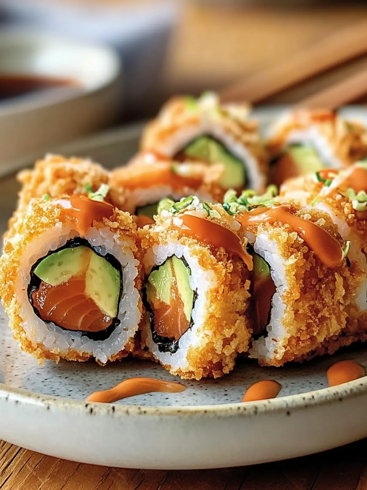Crispy Fried Salmon & Avocado Rolls for Perfect Sushi Nights 2 Crispy Fried Salmon & Avocado Rolls