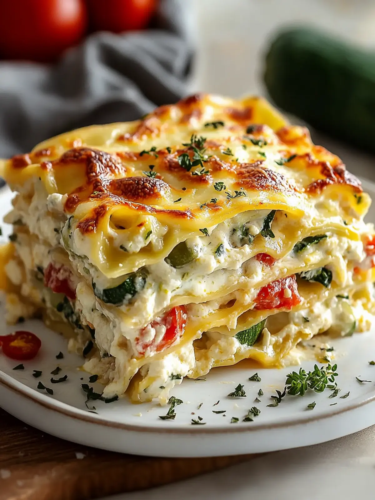 Loaded Veggie White Lasagna for Ultimate Comfort Food Lovers 4 Loaded Veggie White Lasagna