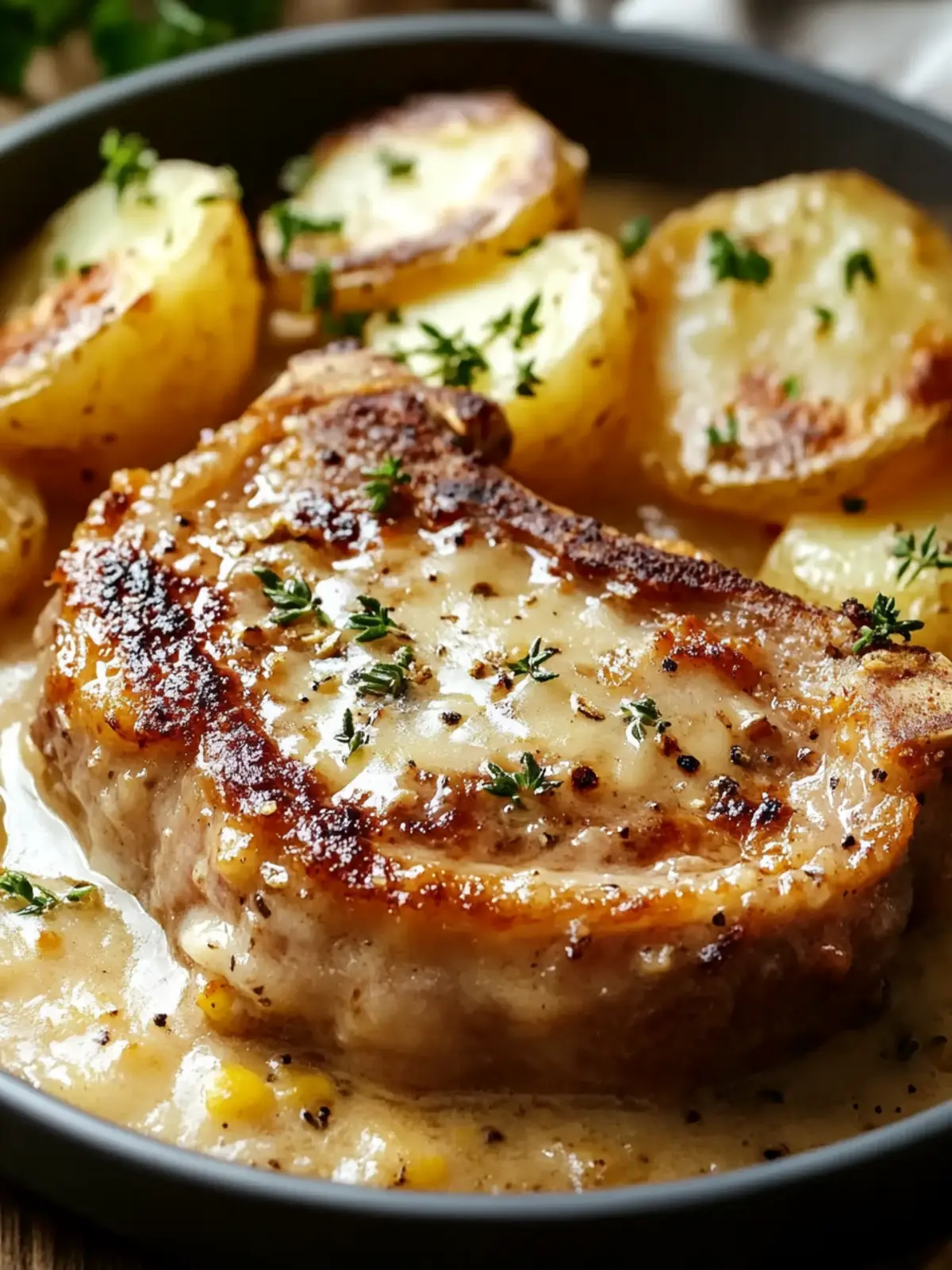 Smothered Pork Chop and Scalloped Potato Casserole Bliss 3 Smothered Pork Chop and Scalloped Potato