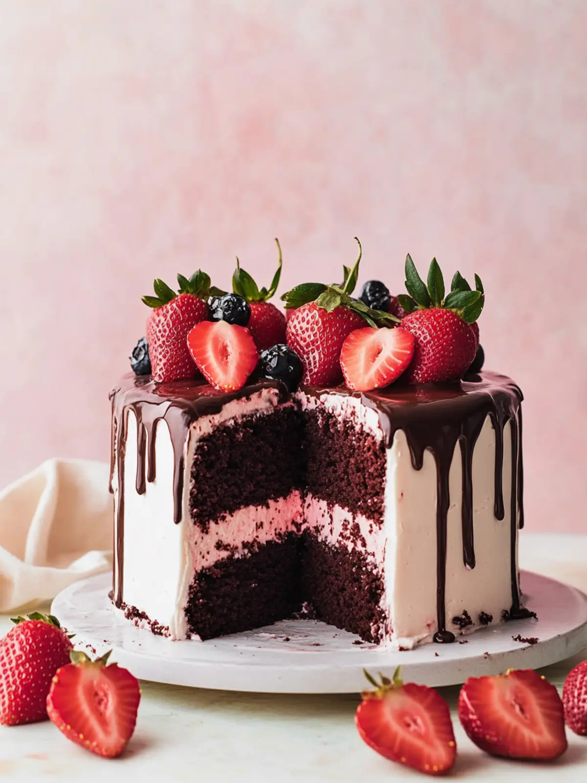 Irresistible Chocolate Covered Strawberry Cake Everyone Will Love 3 Chocolate Covered Strawberry Cake