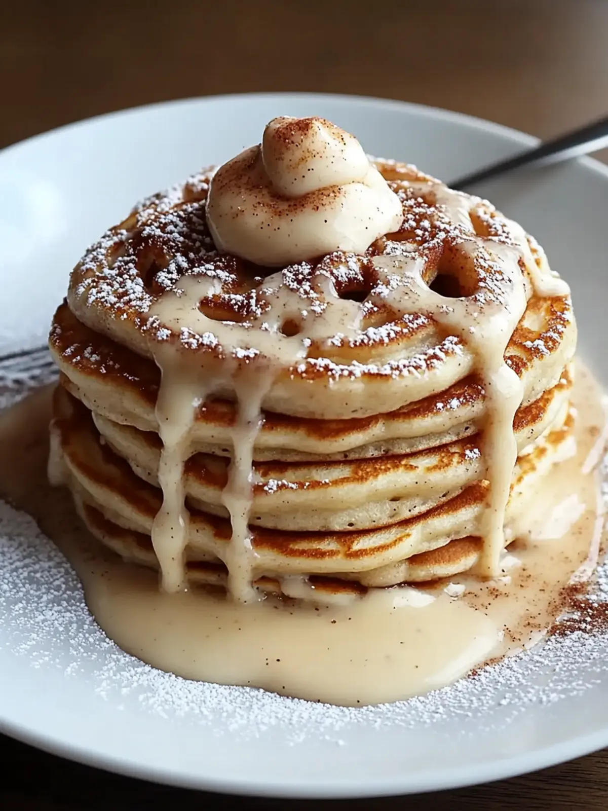 Delicious Fluffy Cinnamon Roll Pancakes to Brighten Your Morning 2 Fluffy Cinnamon Roll Pancakes