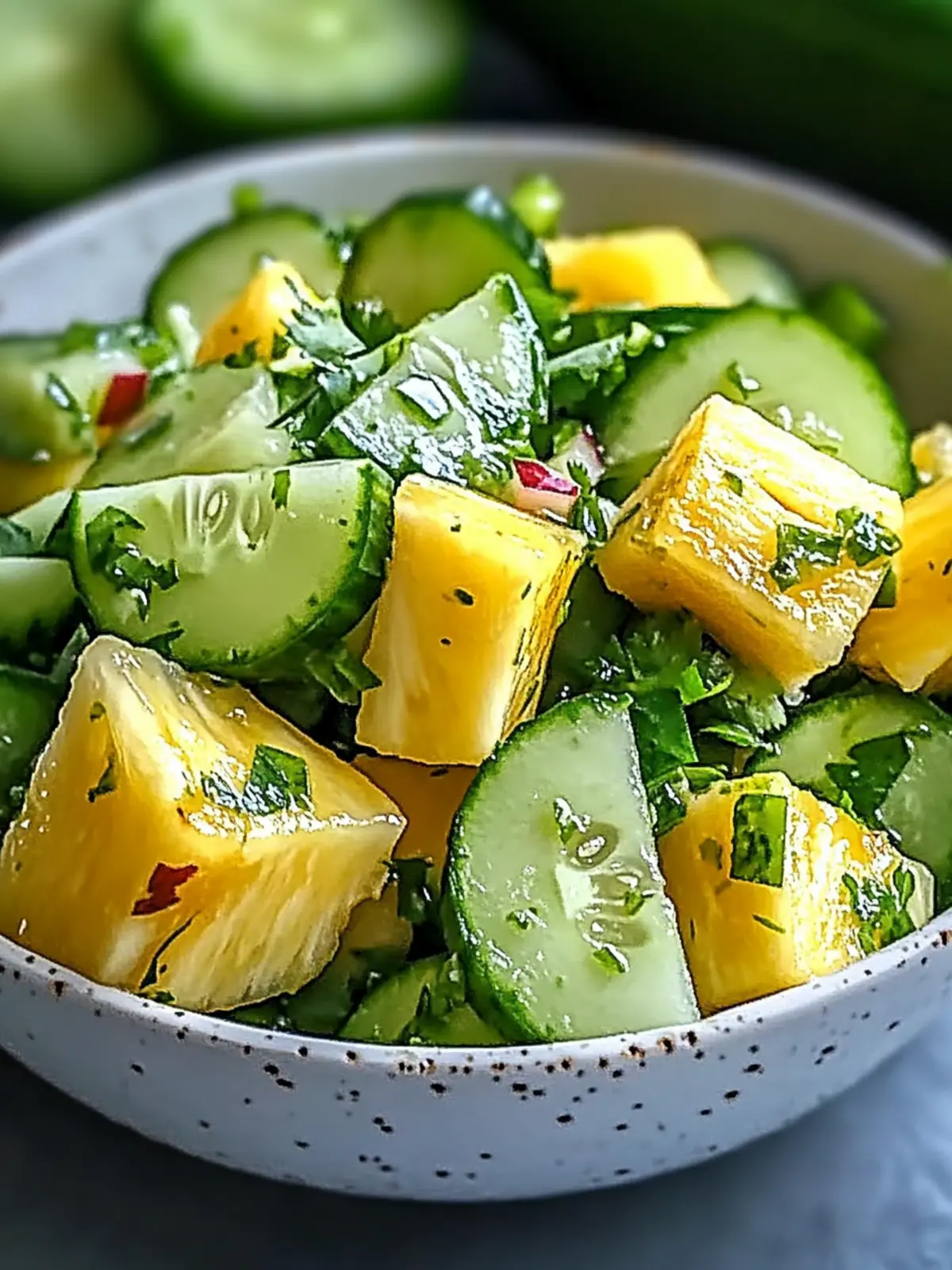 Tropical Refreshing Pineapple Cucumber Salad for Summer Bliss 3 Refreshing Pineapple Cucumber Salad