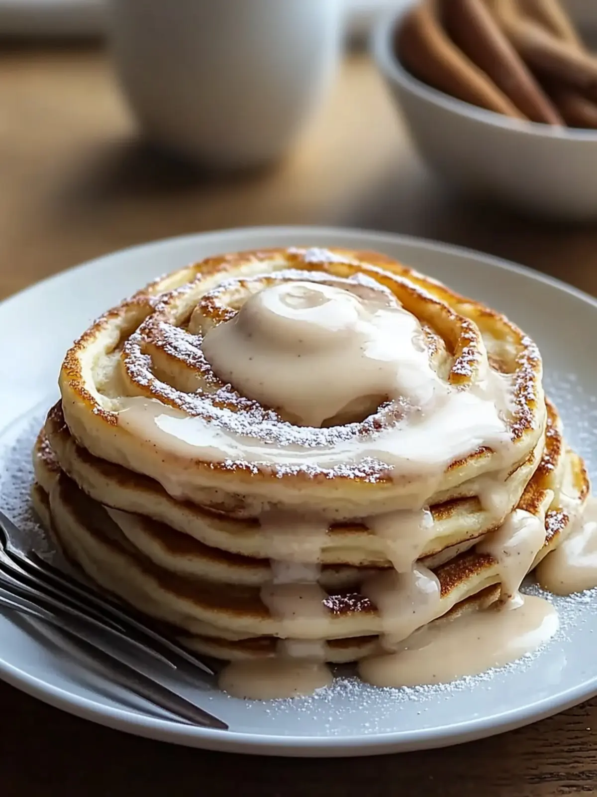 Delicious Fluffy Cinnamon Roll Pancakes to Brighten Your Morning 3 Fluffy Cinnamon Roll Pancakes