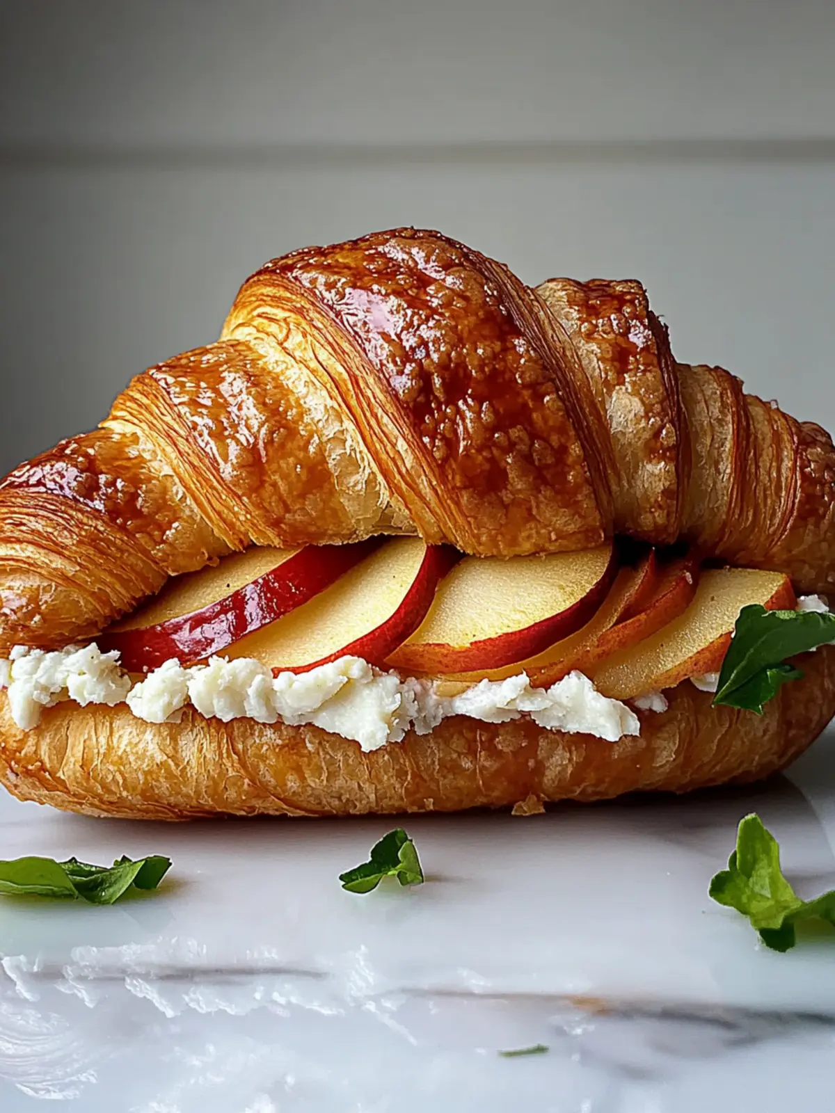 Savory Apple & Goat Cheese Croissant Sandwich in Just 17 Minutes 4 Apple & Goat Cheese Croissant Sandwich