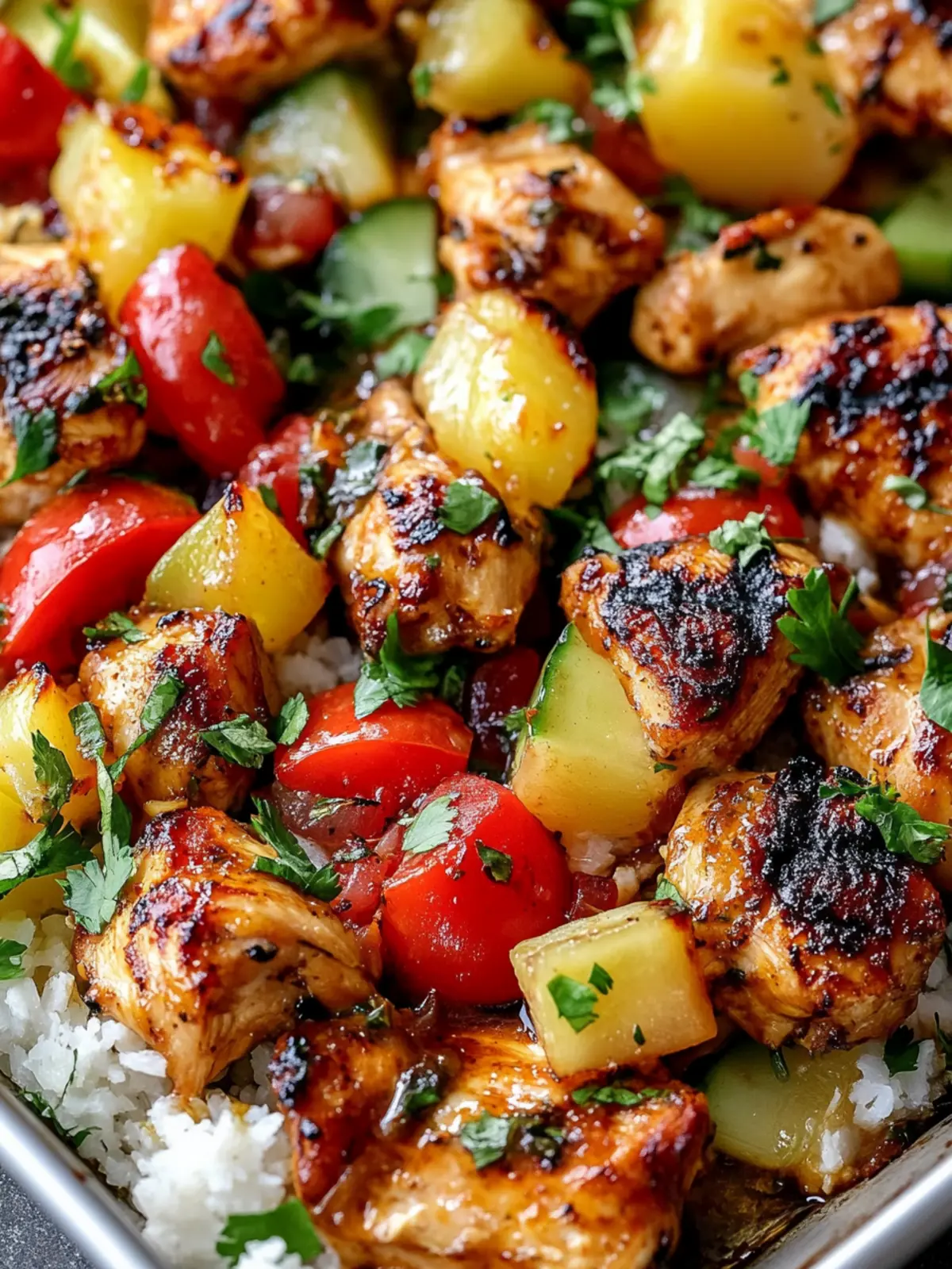 Hawaiian Chicken Sheet Pan: A Tropical Twist for Dinner Tonight 2 Hawaiian Chicken Sheet Pan