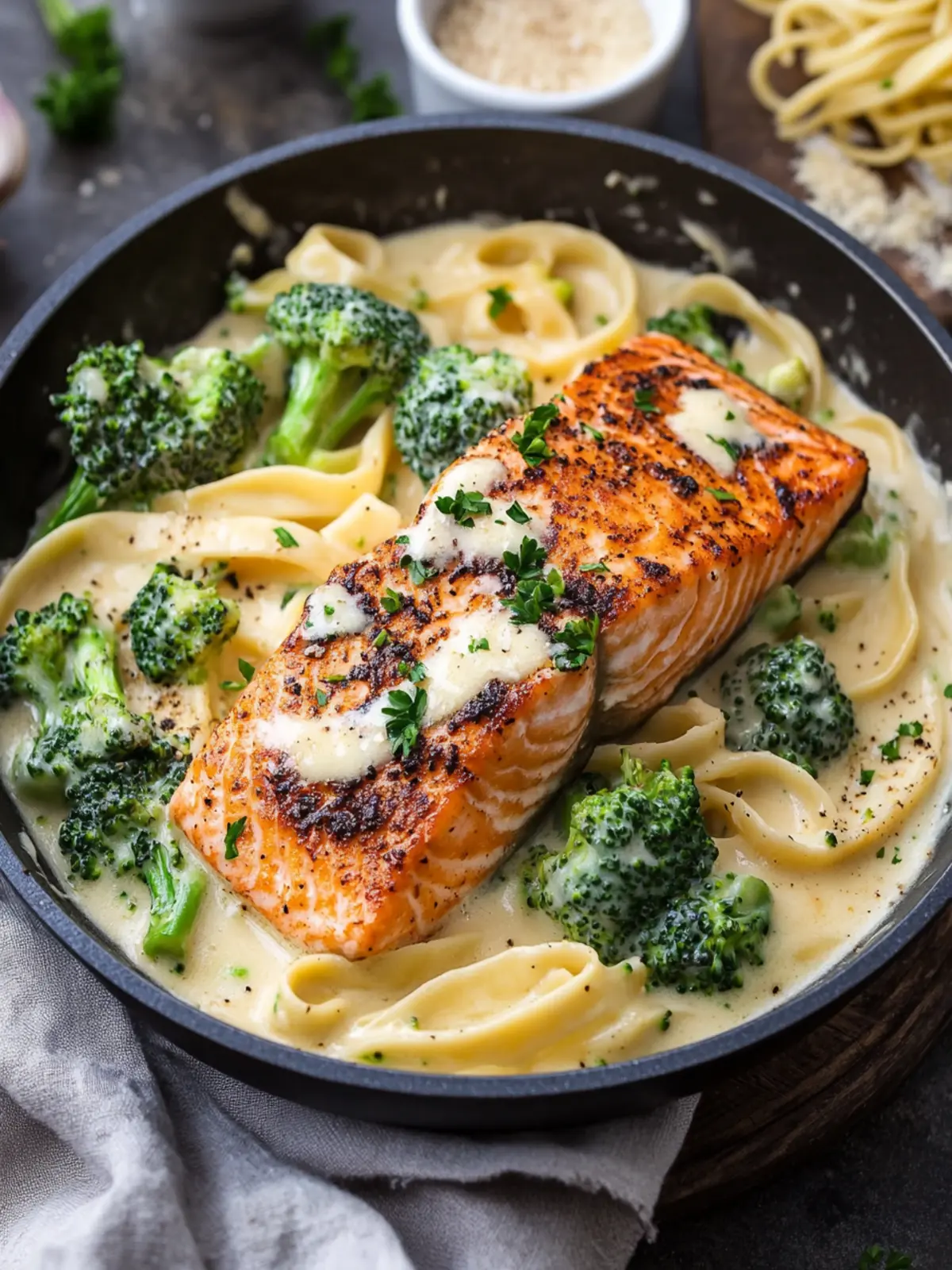 Blackened Salmon and Broccoli Alfredo: A Flavor Explosion! 3 Blackened Salmon and Broccoli Alfredo