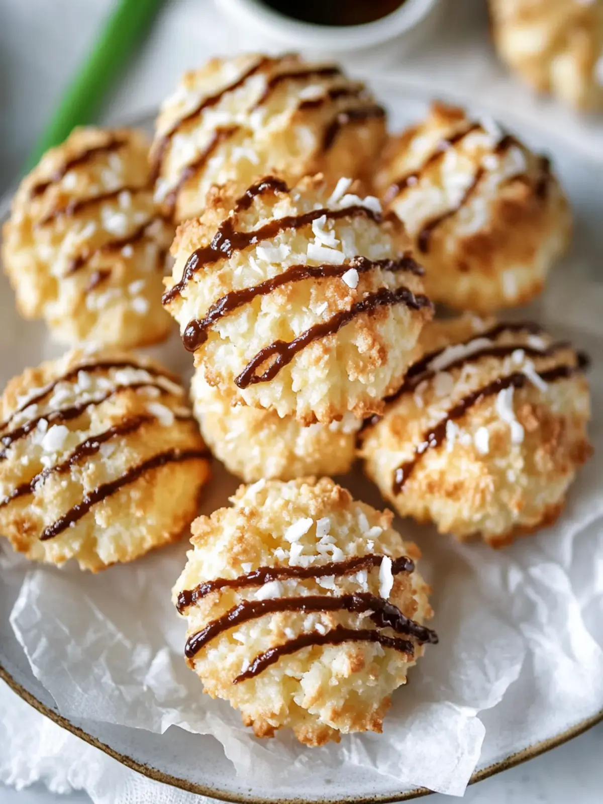 Irresistible Coconut Macaroons with Decadent Drizzles 3 Coconut Macaroons