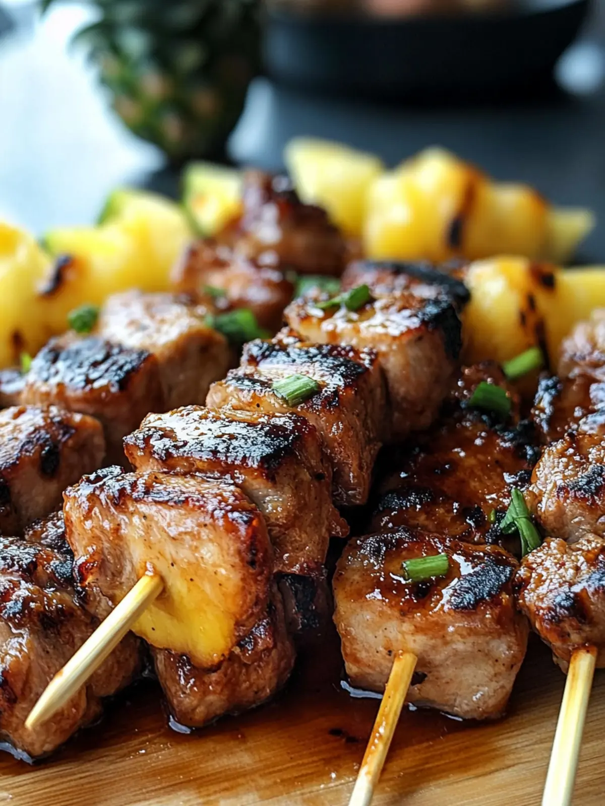 Pineapple BBQ Pork Skewers for a Flavorful Summer Grill Party 4 Pineapple BBQ Pork Skewers