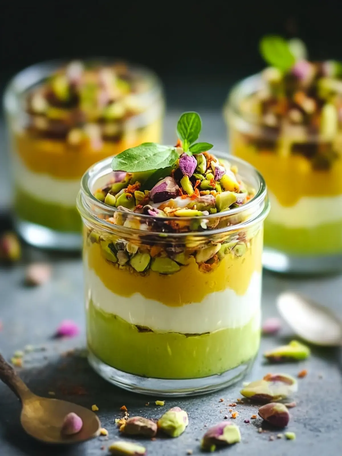 Saffron & Pistachio Parfait: A Luxurious Dessert Delight 2 Saffron & Pistachio Parfait