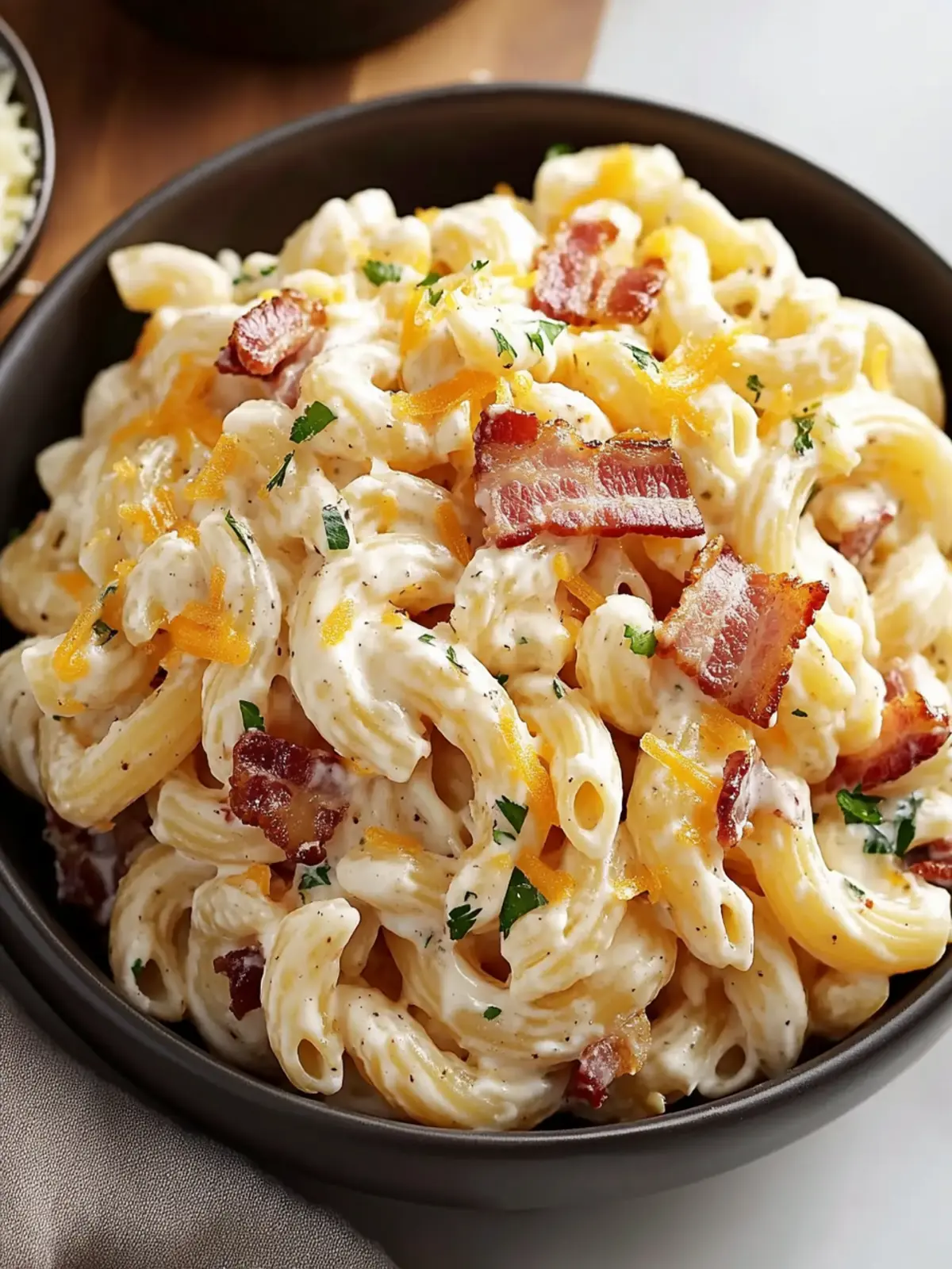 Creamy Bacon Cheddar Ranch Pasta Salad Your New Summer Favorite 2 Creamy Bacon Cheddar Ranch Pasta Salad
