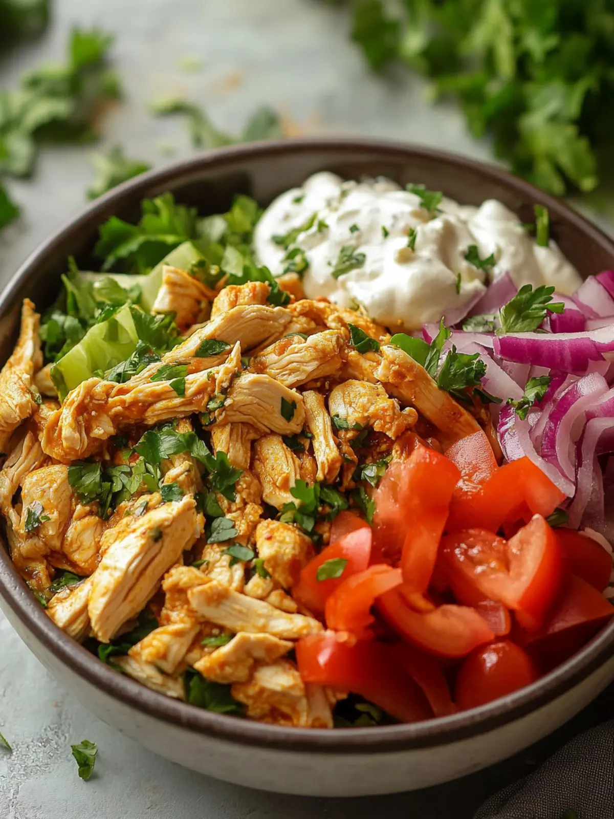 Crockpot Chicken Shawarma Bowl: Easy Flavorful Meal Prep 4 Crockpot Chicken Shawarma Bowl