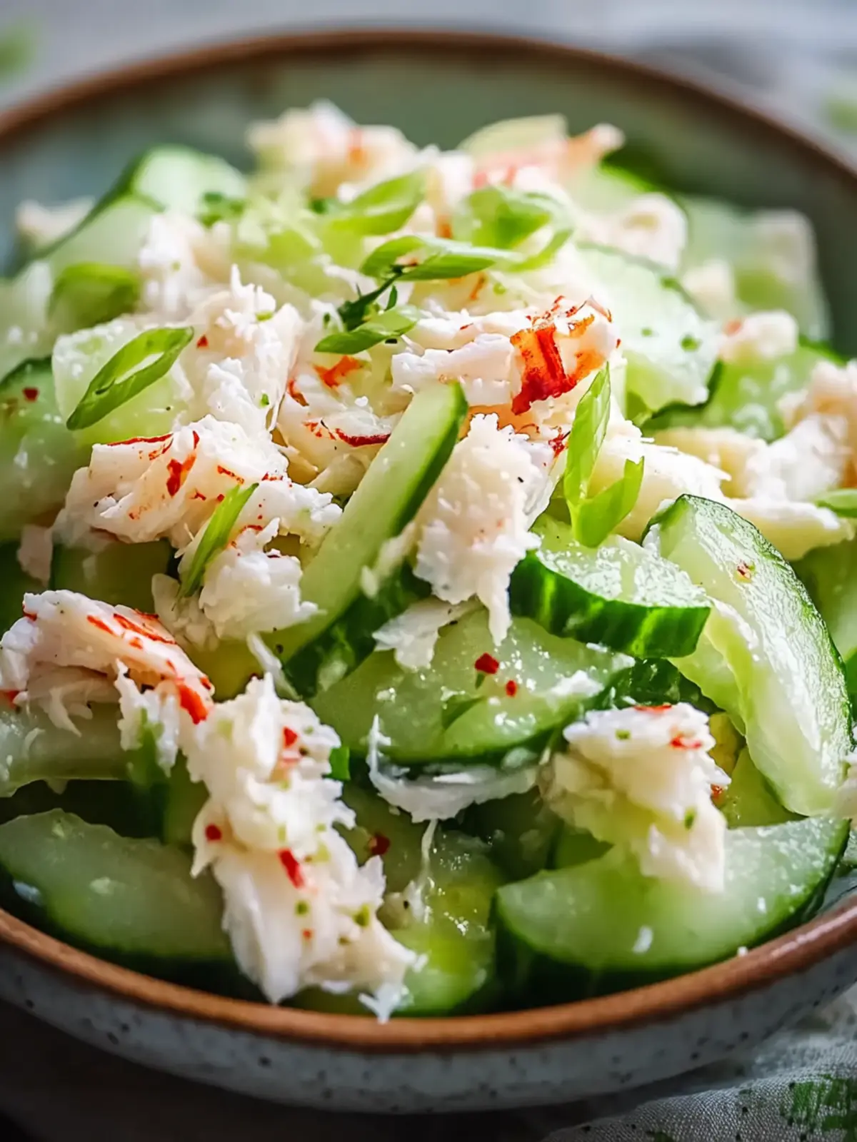 Cucumber Salad with Crab Meat Delight: Refreshing & Easy! 3 Cucumber Salad with Crab Meat Delight