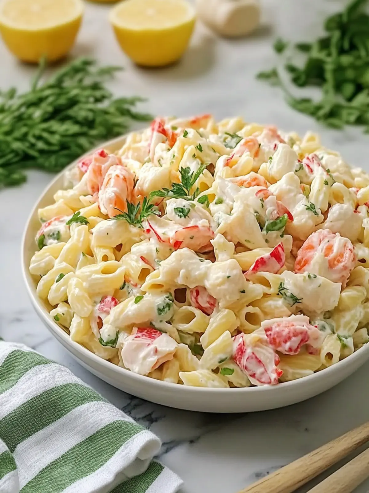 Irresistible Crab Pasta Salad: Perfect for Summer Gatherings 2 Irresistible Crab Pasta Salad