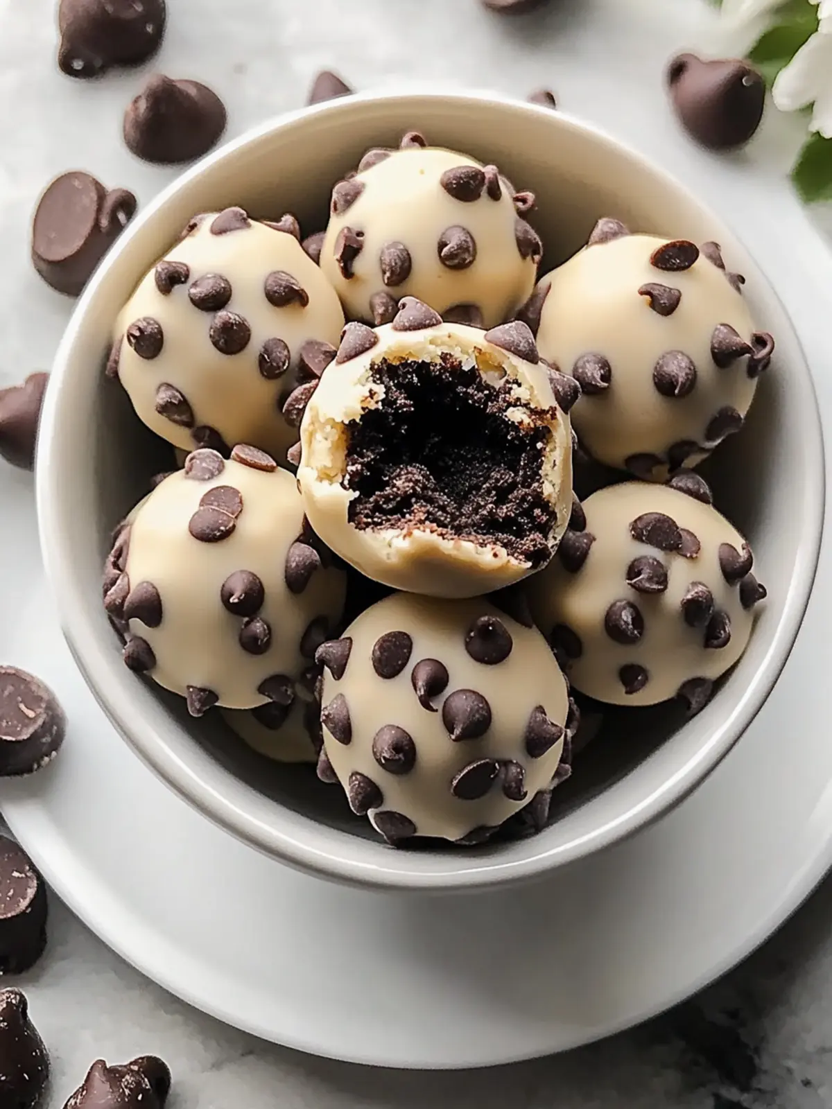 Irresistible No-Bake Chocolate Chip Cookie Dough Truffles 5 Chocolate Chip Cookie Dough Truffles