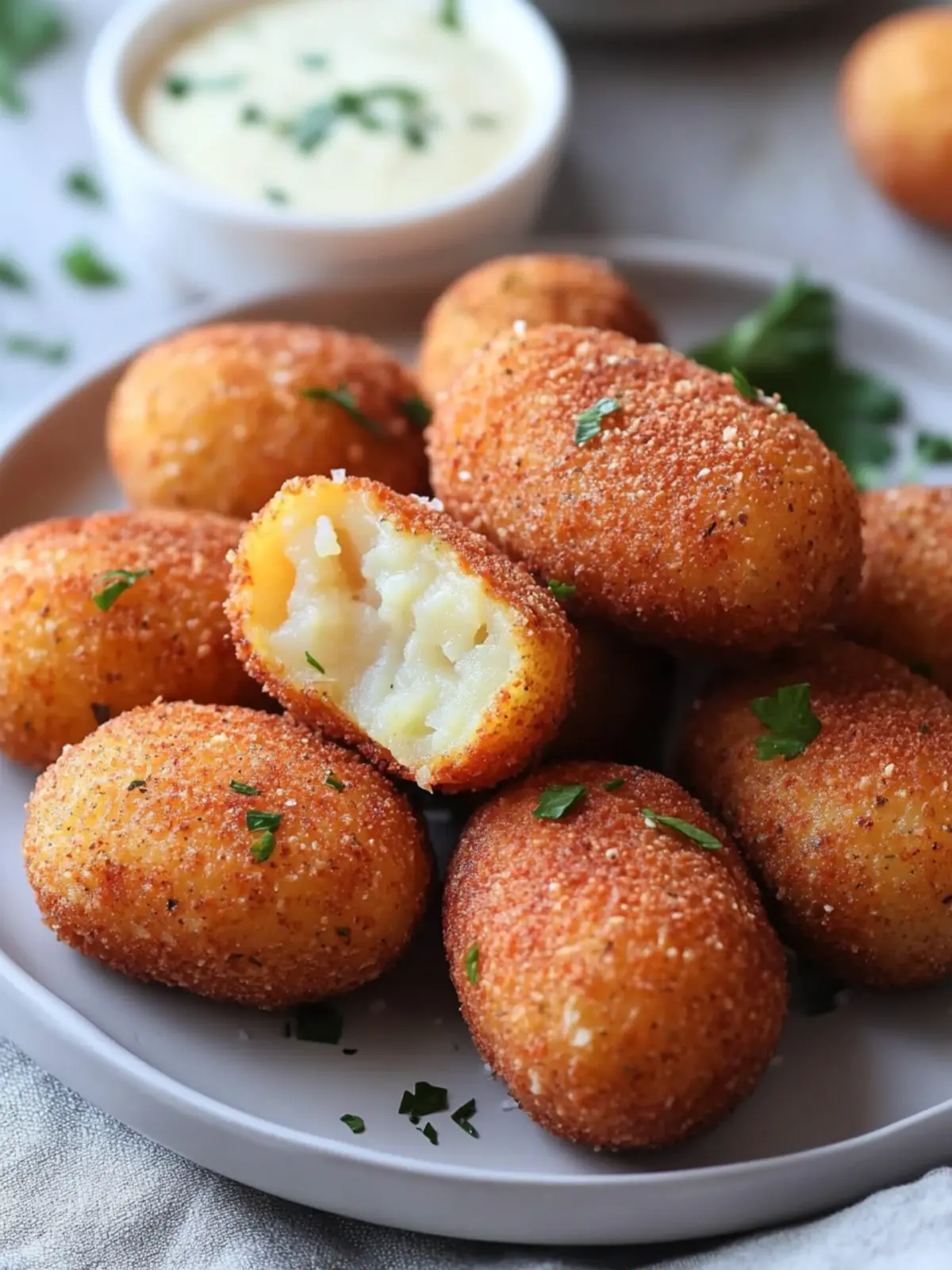 Crispy Potato Croquettes with Mustard Sauce to Wow Your Guests 4 Potato Croquettes