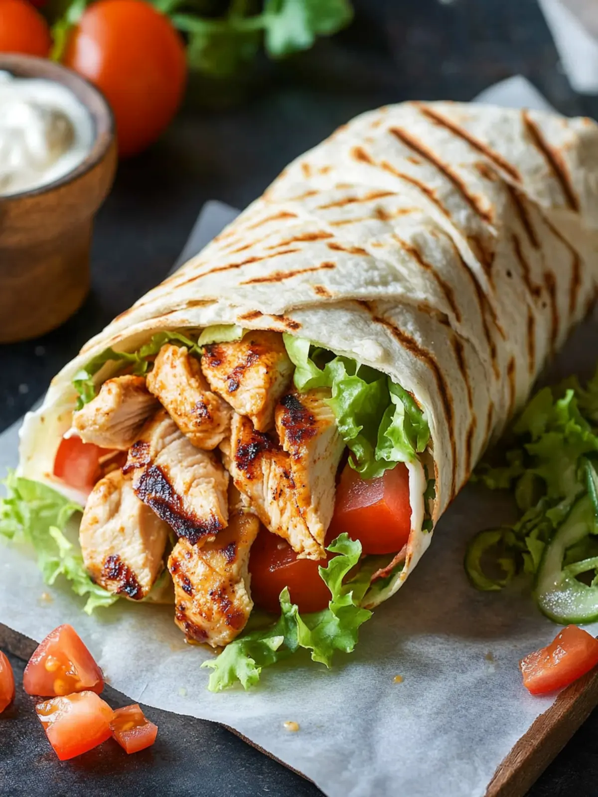 Zesty Grilled Chicken Wrap with Chipotle Mayo Bliss 2 Grilled Chicken Wrap with Chipotle Mayo