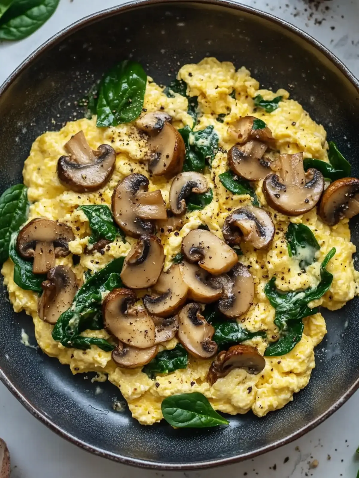 Savor Mushroom Spinach Scrambled Eggs for a Wholesome Breakfast 4 Mushroom Spinach Scrambled Eggs