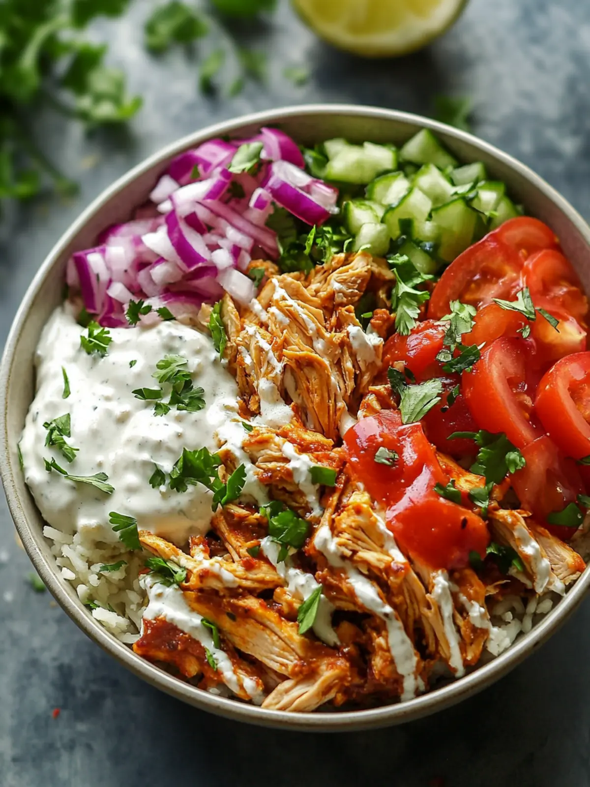 Crockpot Chicken Shawarma Bowl: Easy Flavorful Meal Prep 2 Crockpot Chicken Shawarma Bowl