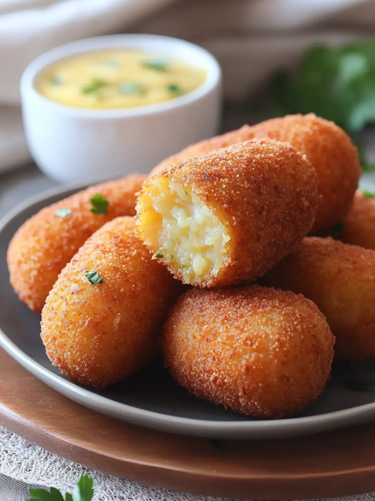 Crispy Potato Croquettes with Mustard Sauce to Wow Your Guests 5 Potato Croquettes
