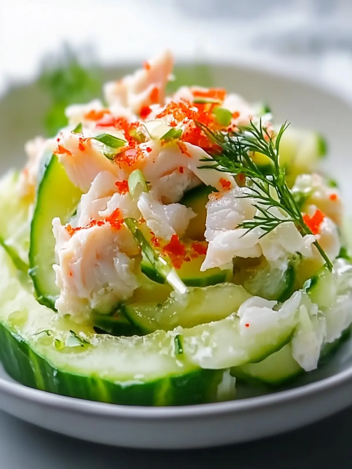 Cucumber Salad with Crab Meat Delight: Refreshing & Easy! 5 Cucumber Salad with Crab Meat Delight