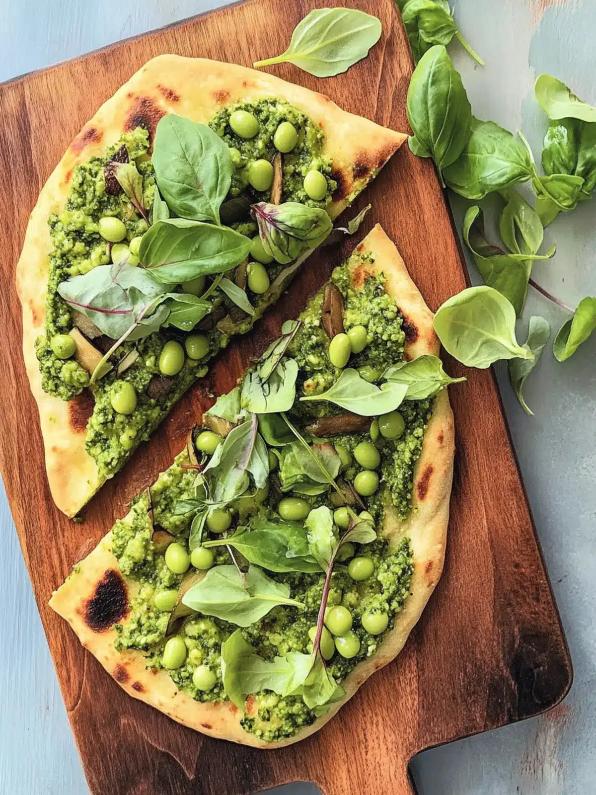 Spring Green Flatbread with Edamame Pesto That Will Wow You 5 spring green flatbread with edamame pesto