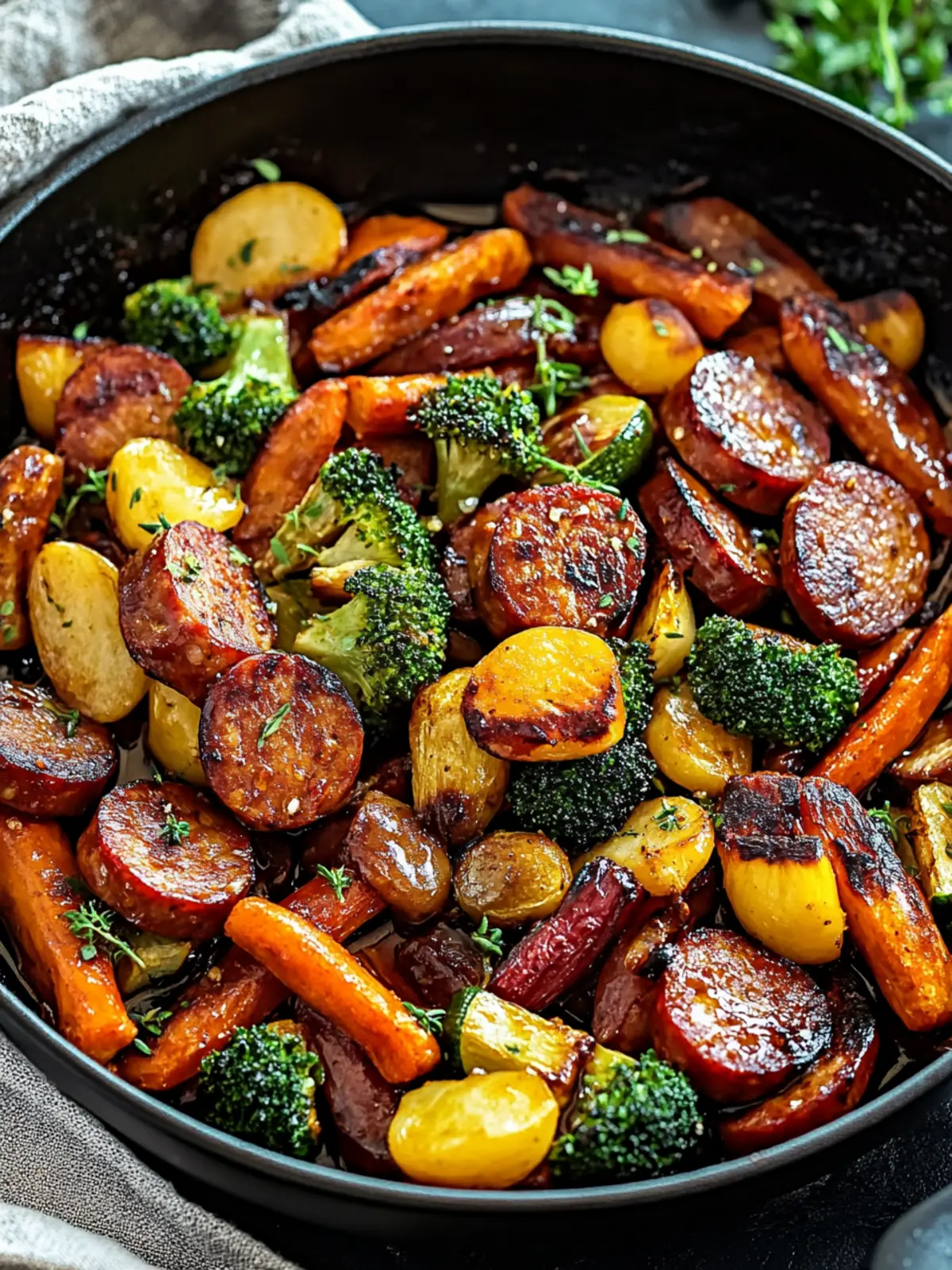 Honey Garlic Kielbasa & Veggies: A Family Favorite Meal 4 Honey Garlic Kielbasa & Veggies