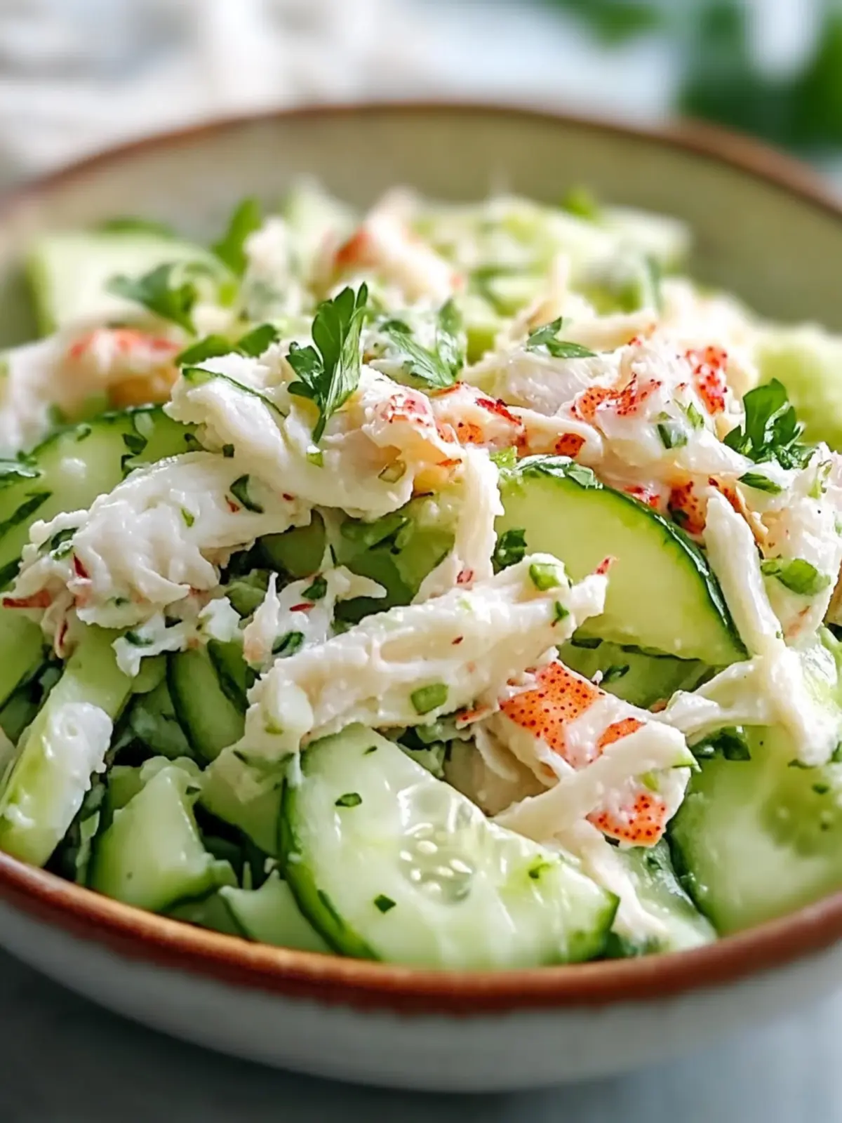 Cucumber Salad with Crab Meat Delight: Refreshing & Easy! 4 Cucumber Salad with Crab Meat Delight