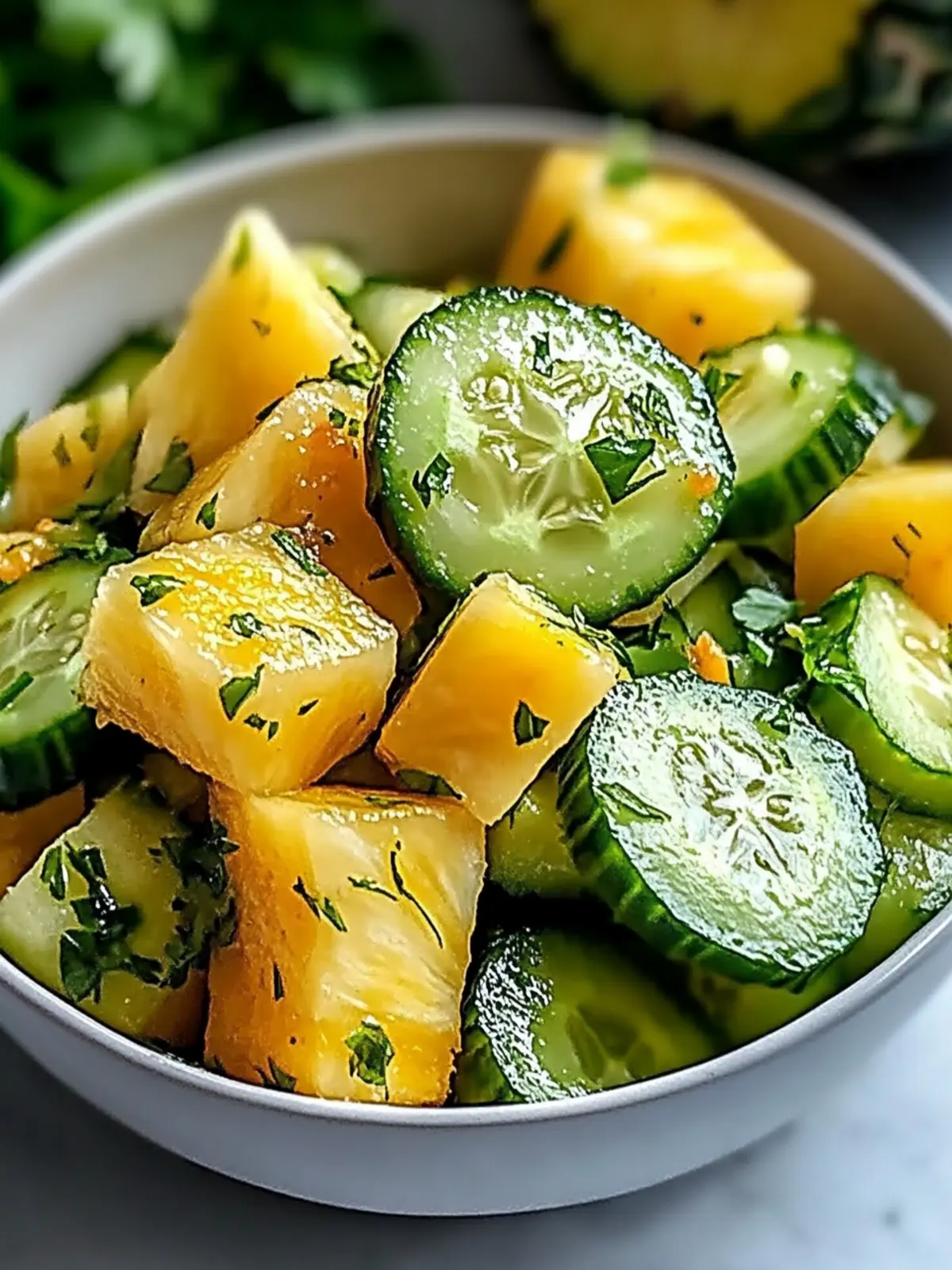 Tropical Refreshing Pineapple Cucumber Salad for Summer Bliss 5 Refreshing Pineapple Cucumber Salad