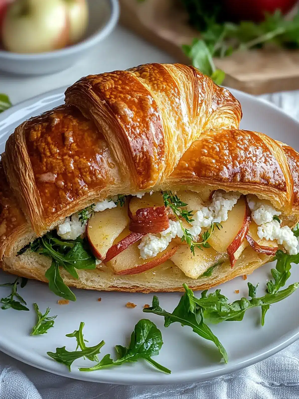 Savory Apple & Goat Cheese Croissant Sandwich in Just 17 Minutes 3 Apple & Goat Cheese Croissant Sandwich