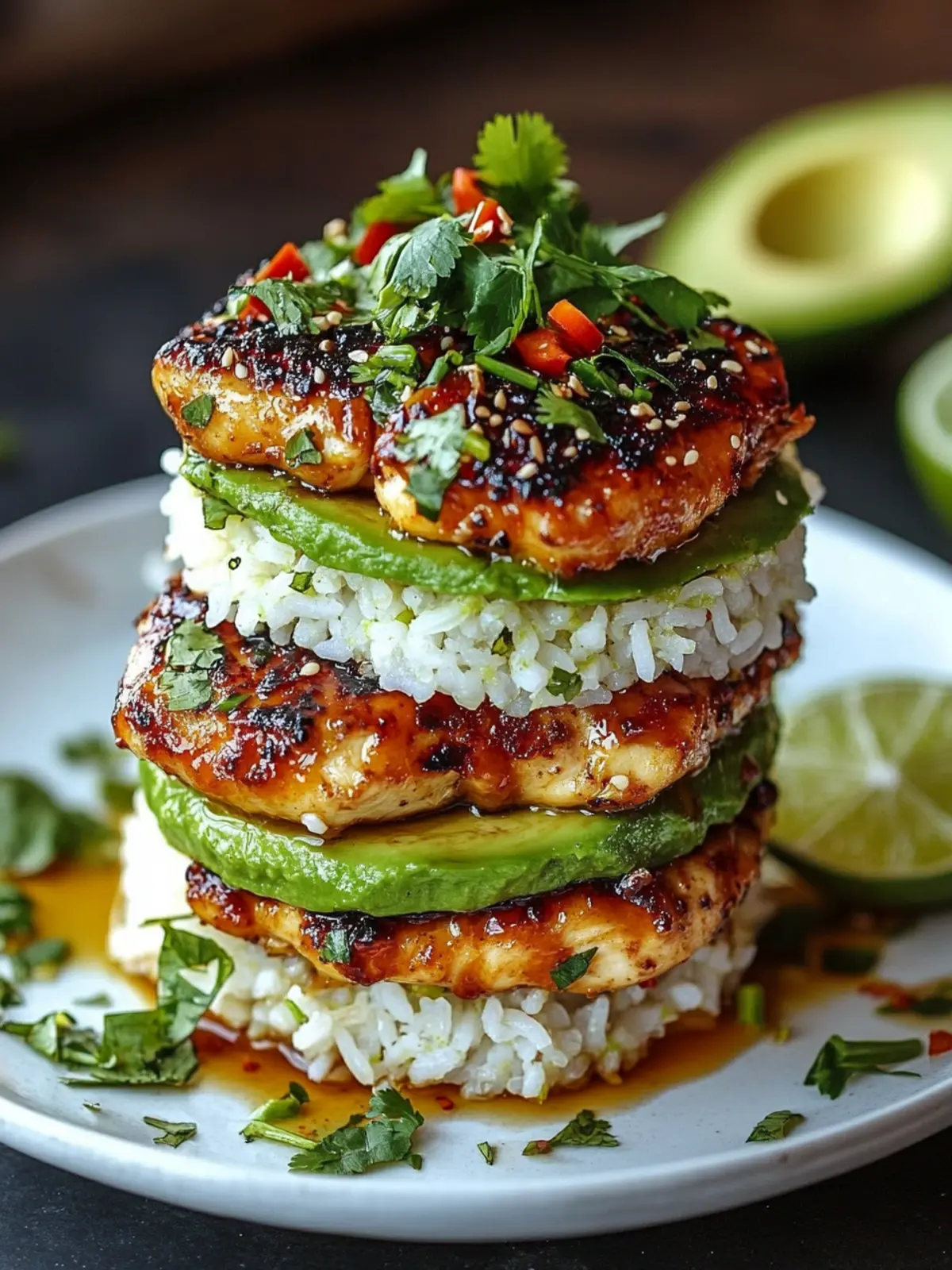 Savor Easy Honey Lime Chicken with Avocado Rice Stacks Today 3 Easy Honey Lime Chicken with Avocado Rice Stacks