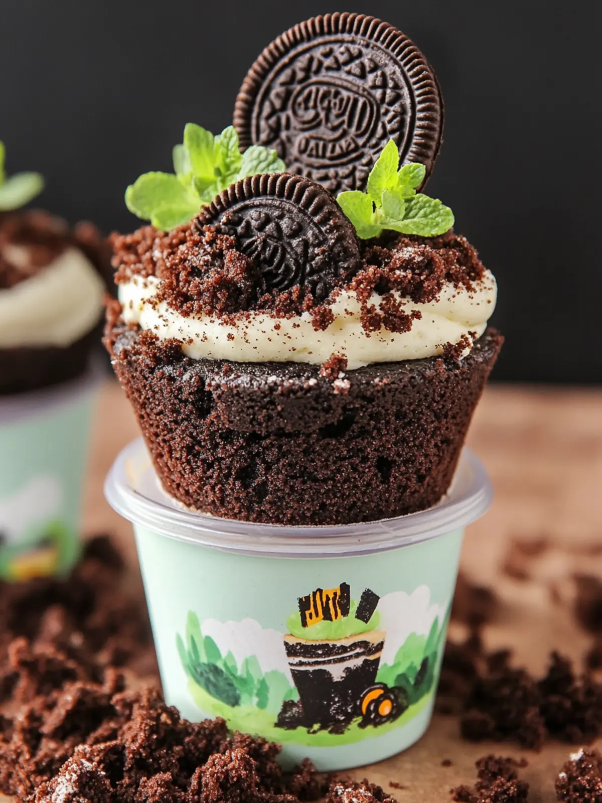 Delightful Earth Day Oreo Dirt Cake Cups for a Fun Celebration 3 Earth Day Oreo Dirt Cake Cups