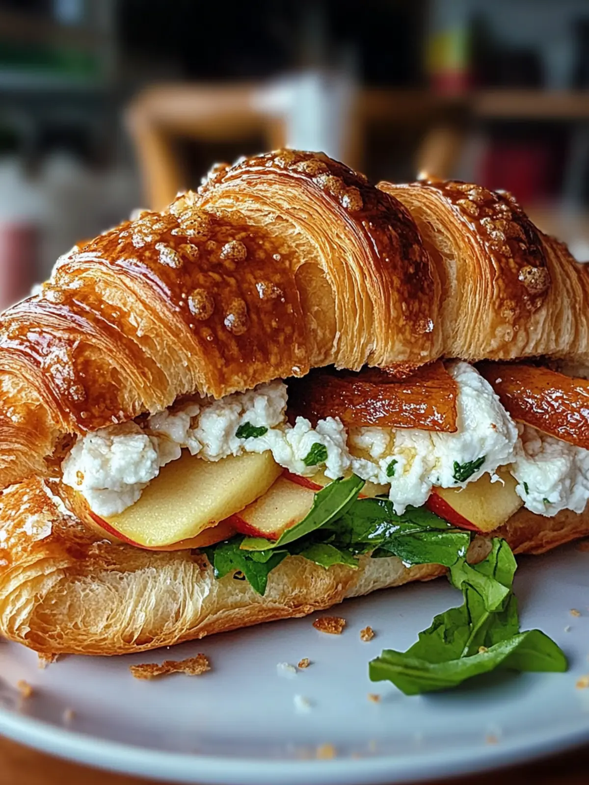 Savory Apple & Goat Cheese Croissant Sandwich in Just 17 Minutes 2 Apple & Goat Cheese Croissant Sandwich
