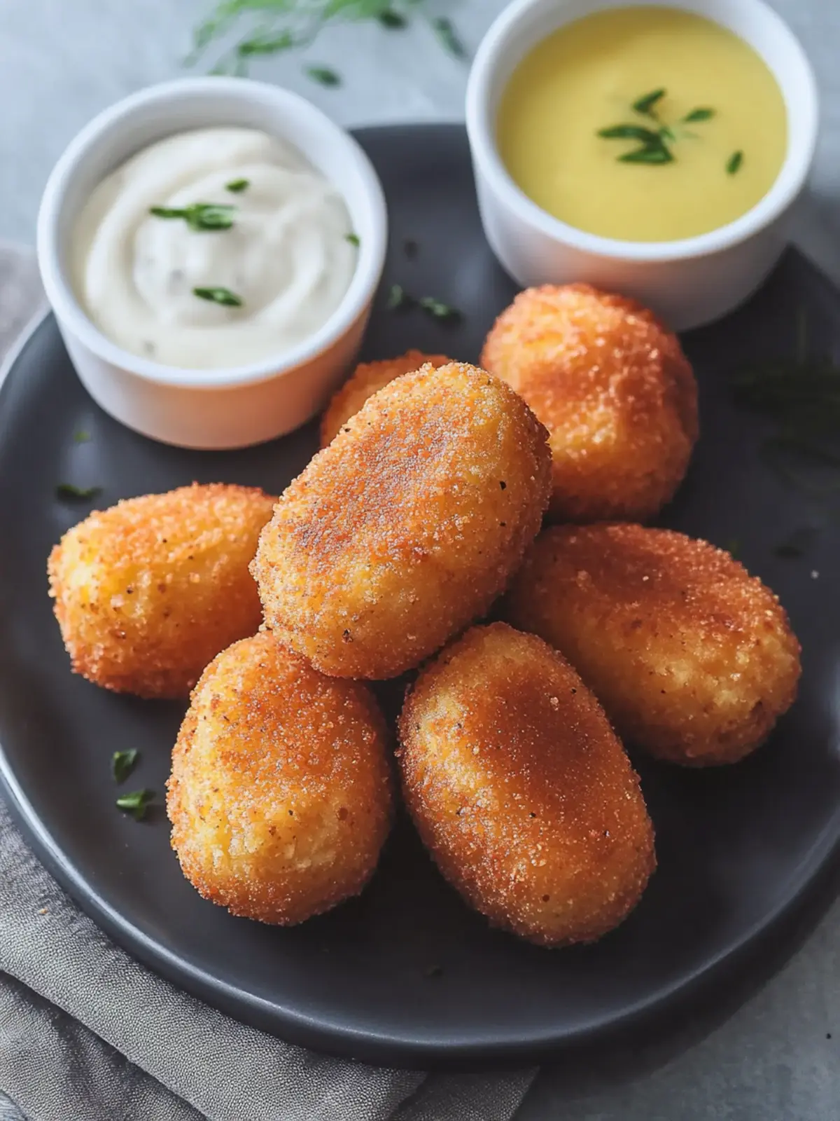 Crispy Potato Croquettes with Mustard Sauce to Wow Your Guests 2 Potato Croquettes