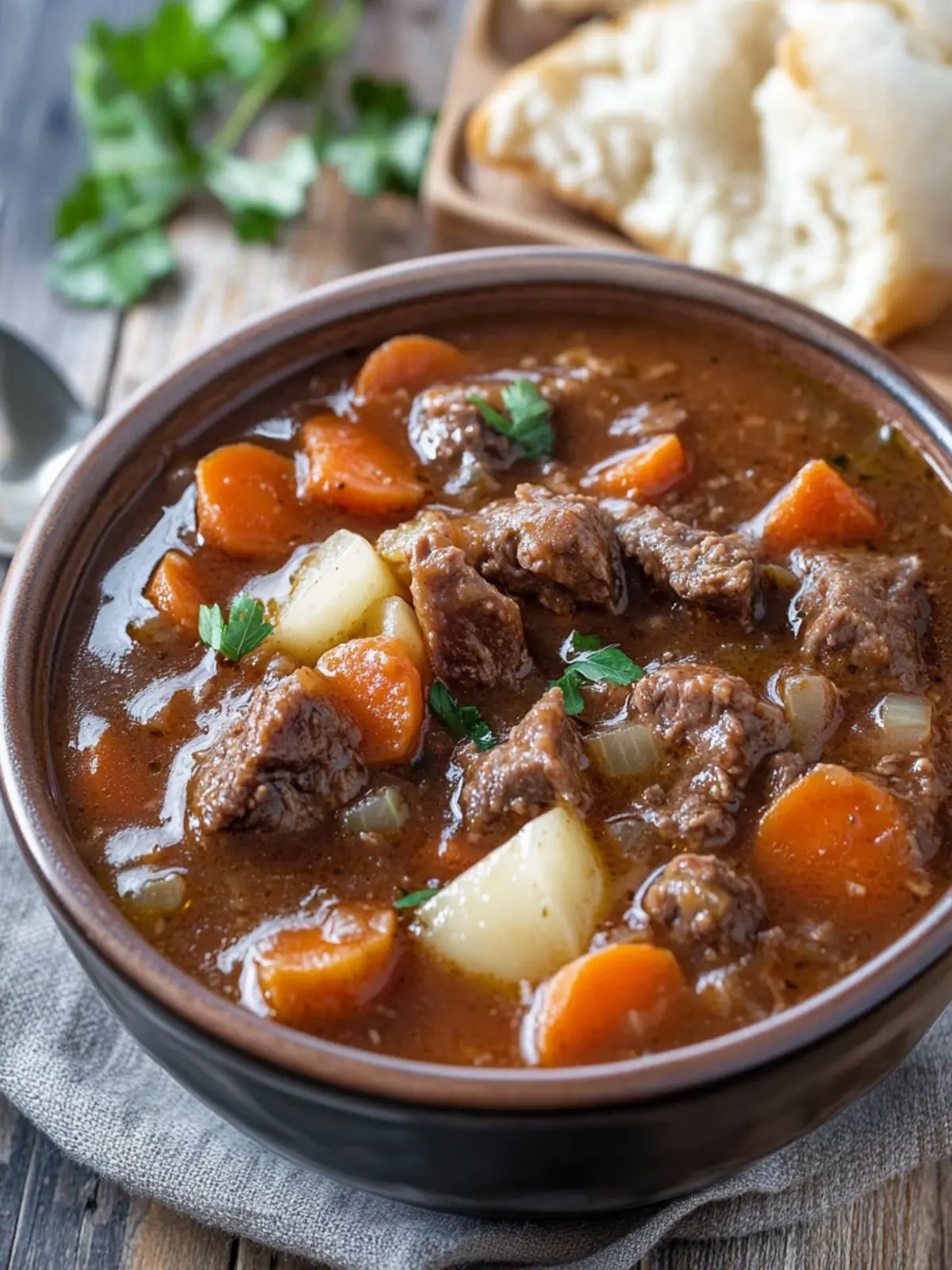 Hearty Crockpot Beef Stew with Onion Soup Mix for Busy Nights 3 Crockpot Beef Stew with Onion Soup Mix