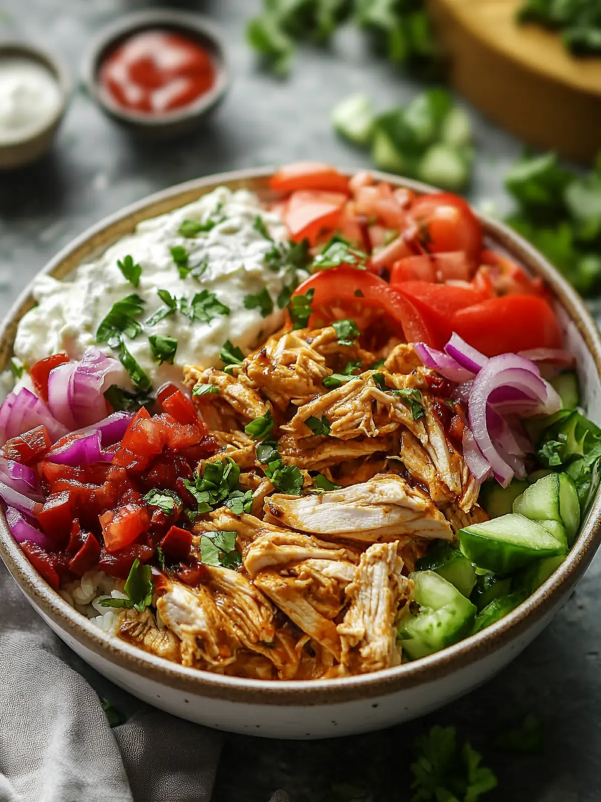 Crockpot Chicken Shawarma Bowl: Easy Flavorful Meal Prep 5 Crockpot Chicken Shawarma Bowl