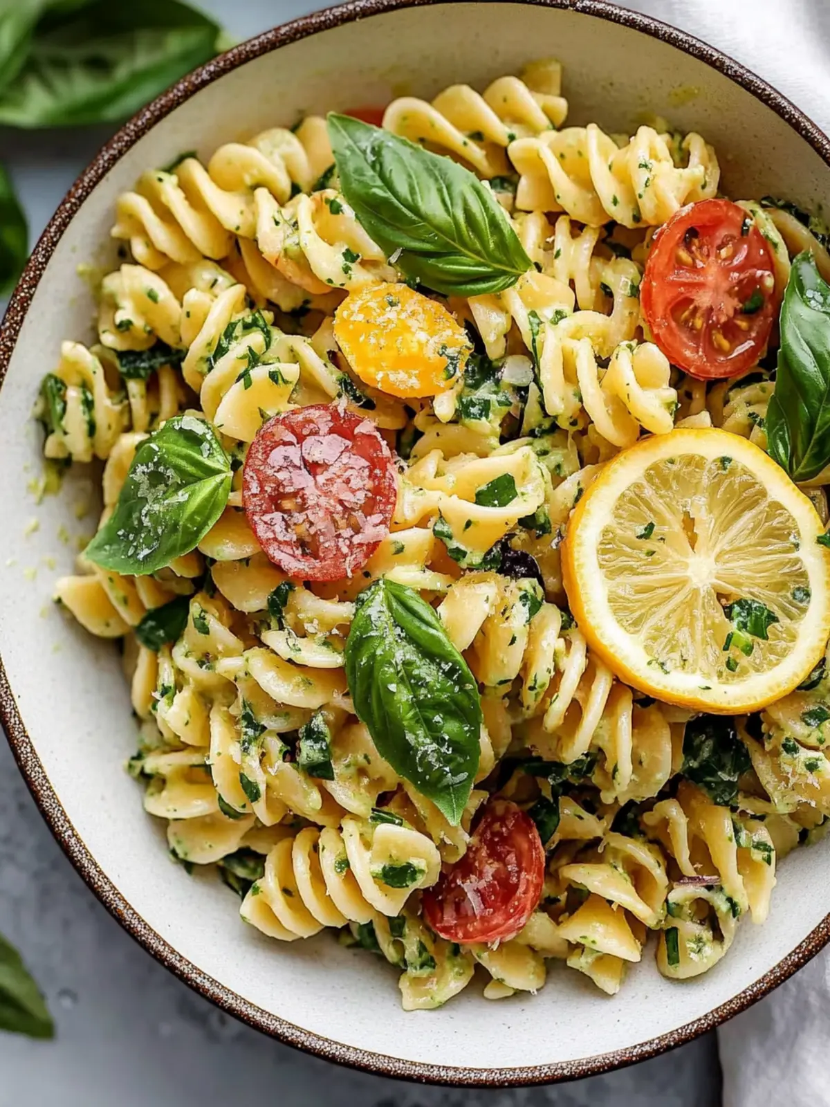 Zesty Lemon Basil Pasta Salad to Brighten Your Day 2 Lemon Basil Pasta Salad