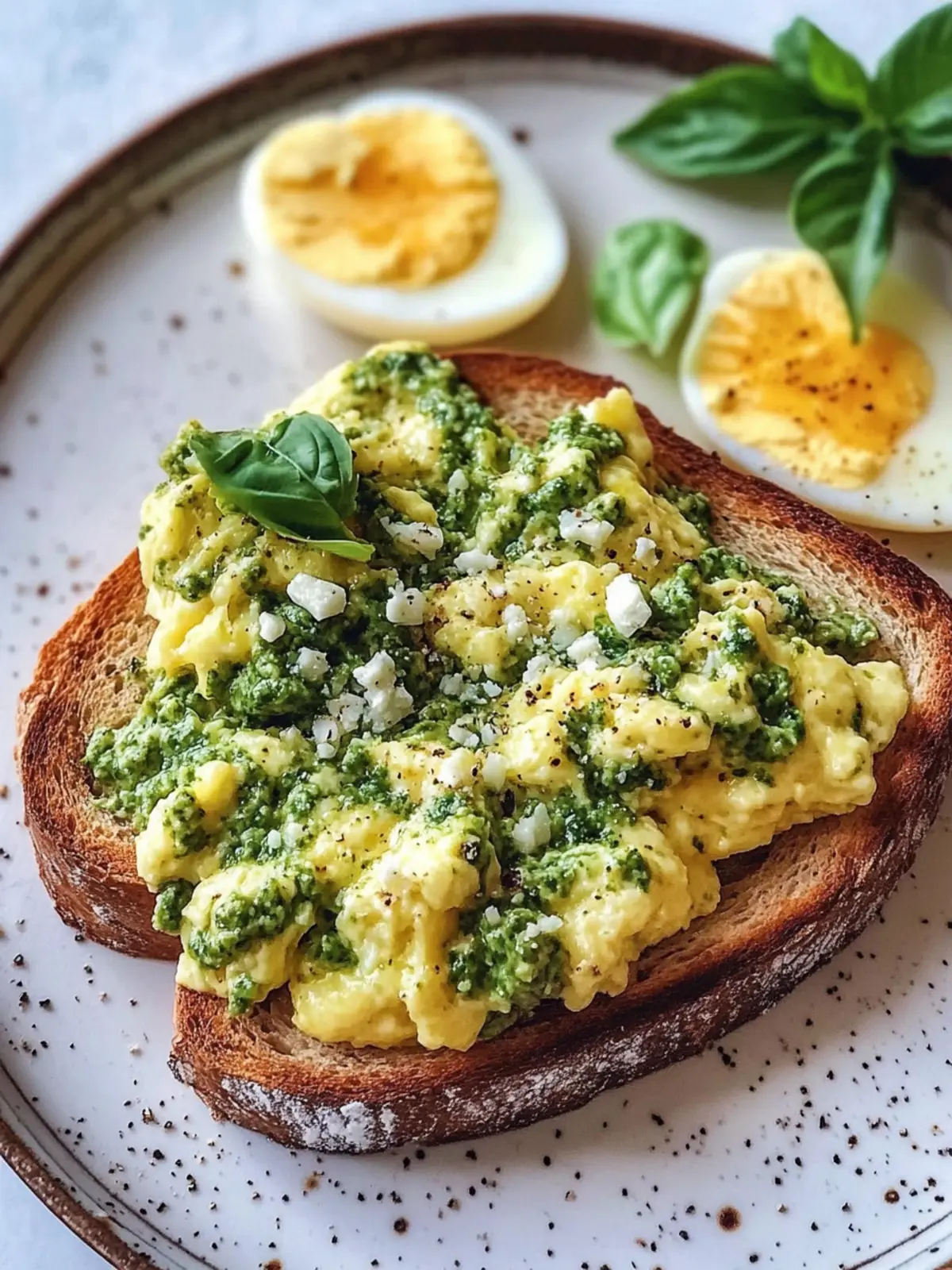 Delicious Pesto & Scrambled Eggs on Toast in 10 Minutes 5 Pesto & Scrambled Eggs on Toast