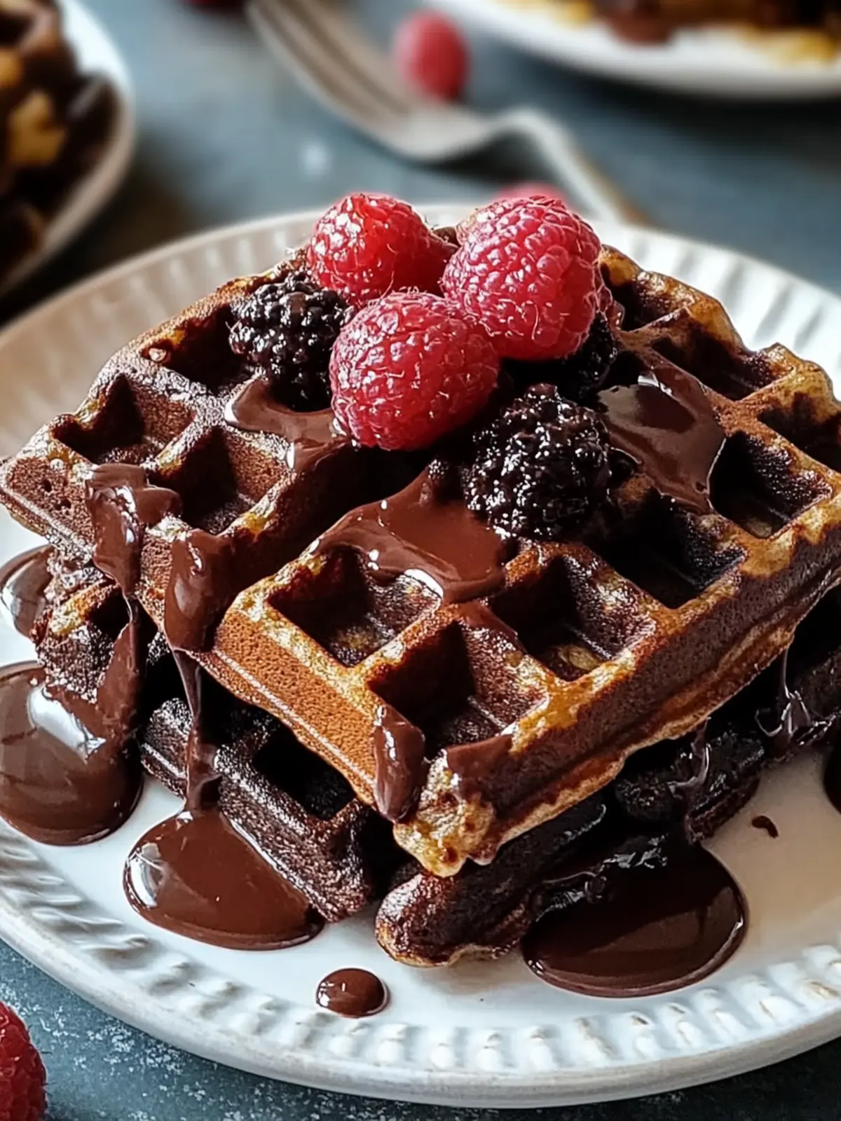 Fudgy Brownie Waffles: Your New Favorite Chocolate Indulgence 4 Fudgy Brownie Waffles