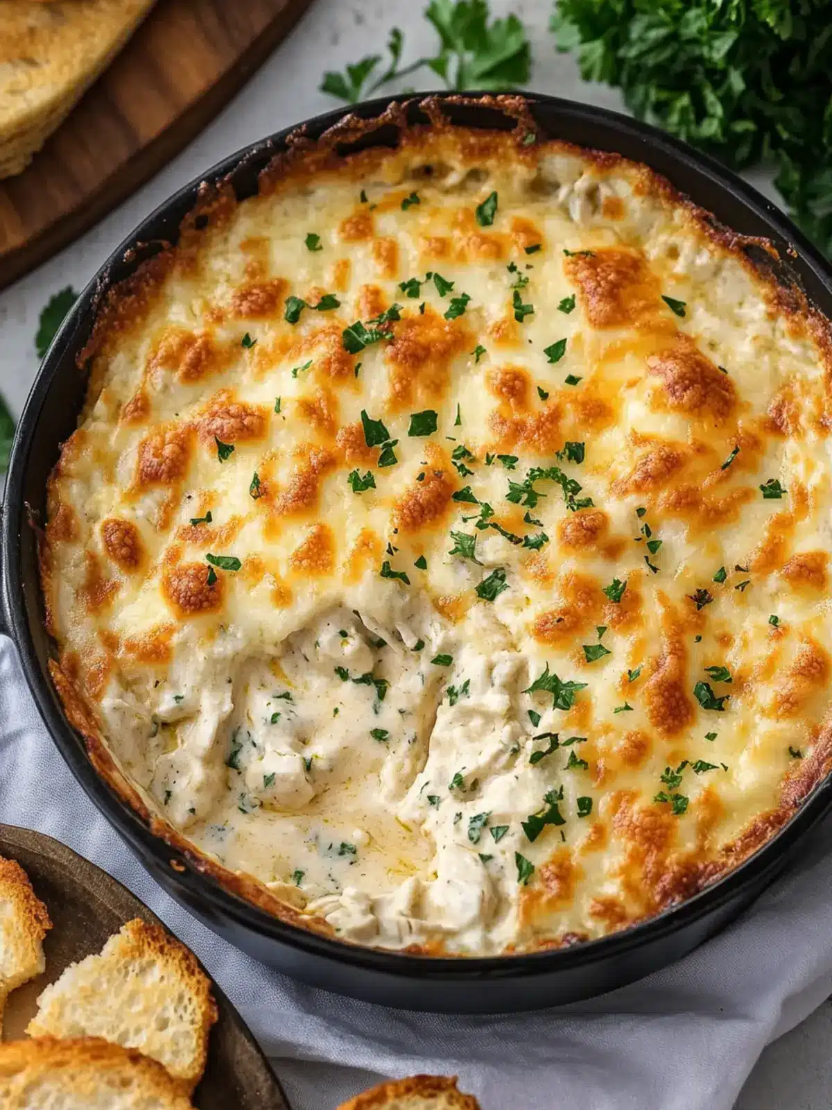 Cheesy Chicken Alfredo Dip That's Ultimate Game Day Goodness 4 Cheesy Chicken Alfredo Dip