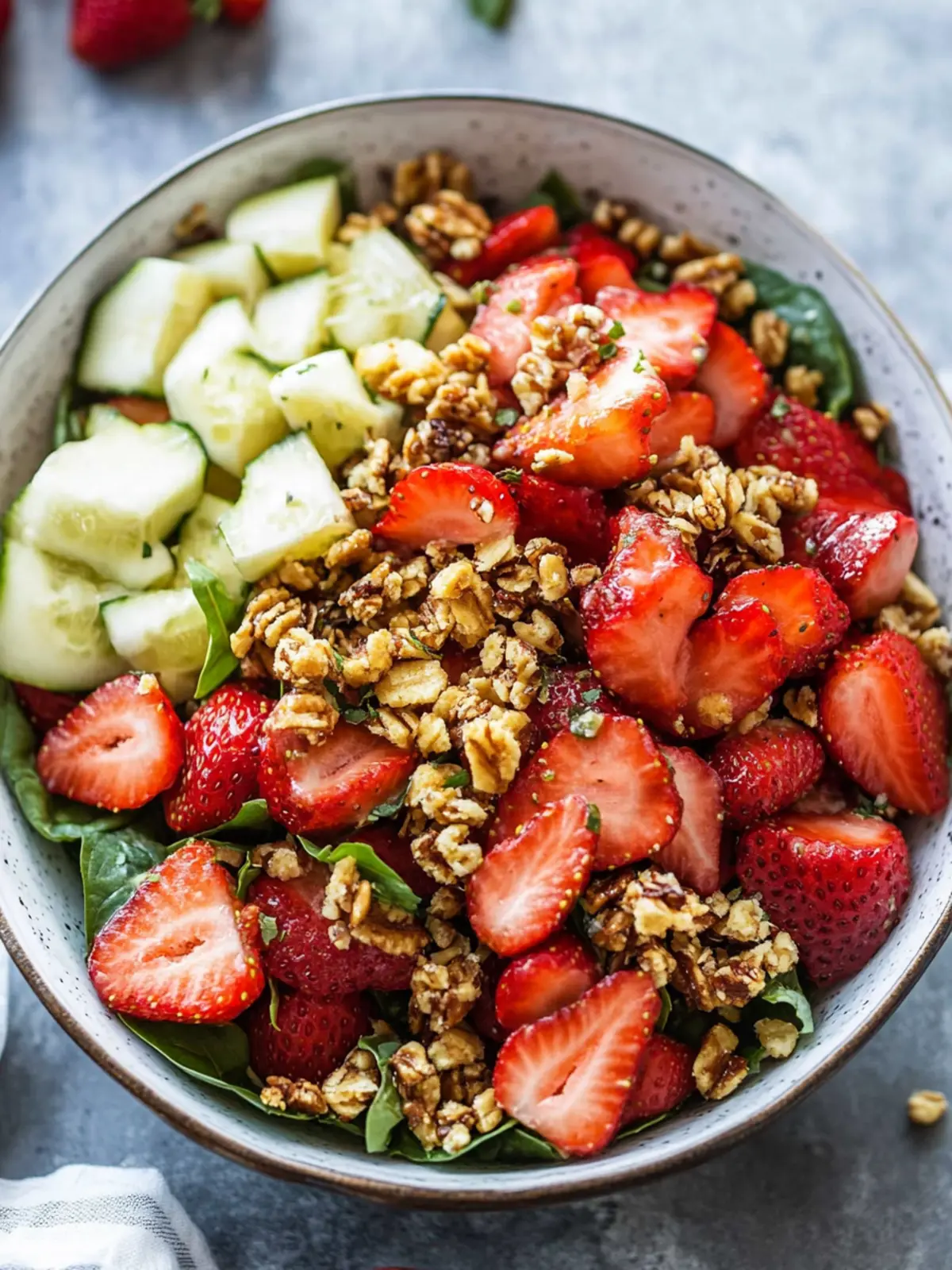 Revitalize Your Plate with Strawberry Crunch Salad Delight 5 Strawberry Crunch Salad with Champagne Vinaigrette