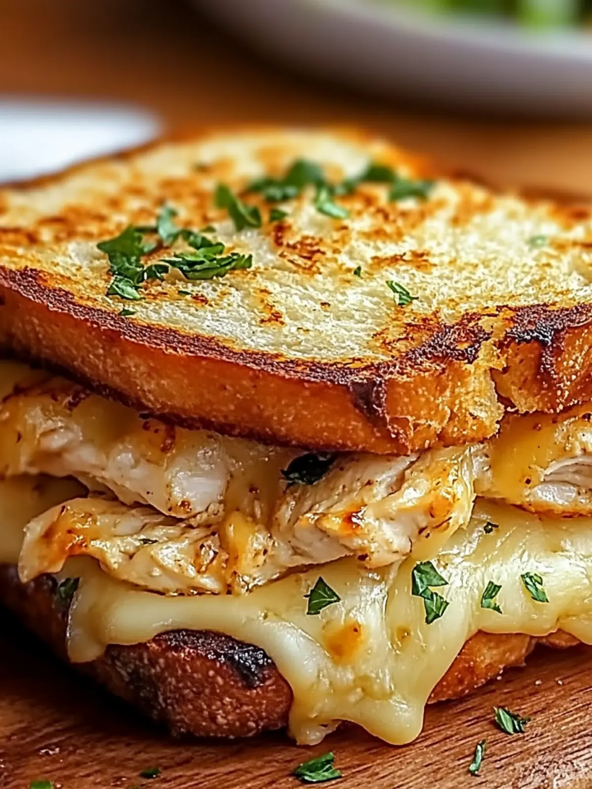 Cheesy Chicken Garlic Bread Sandwich You'll Crave Tonight 3 Cheesy Chicken Garlic Bread Sandwich